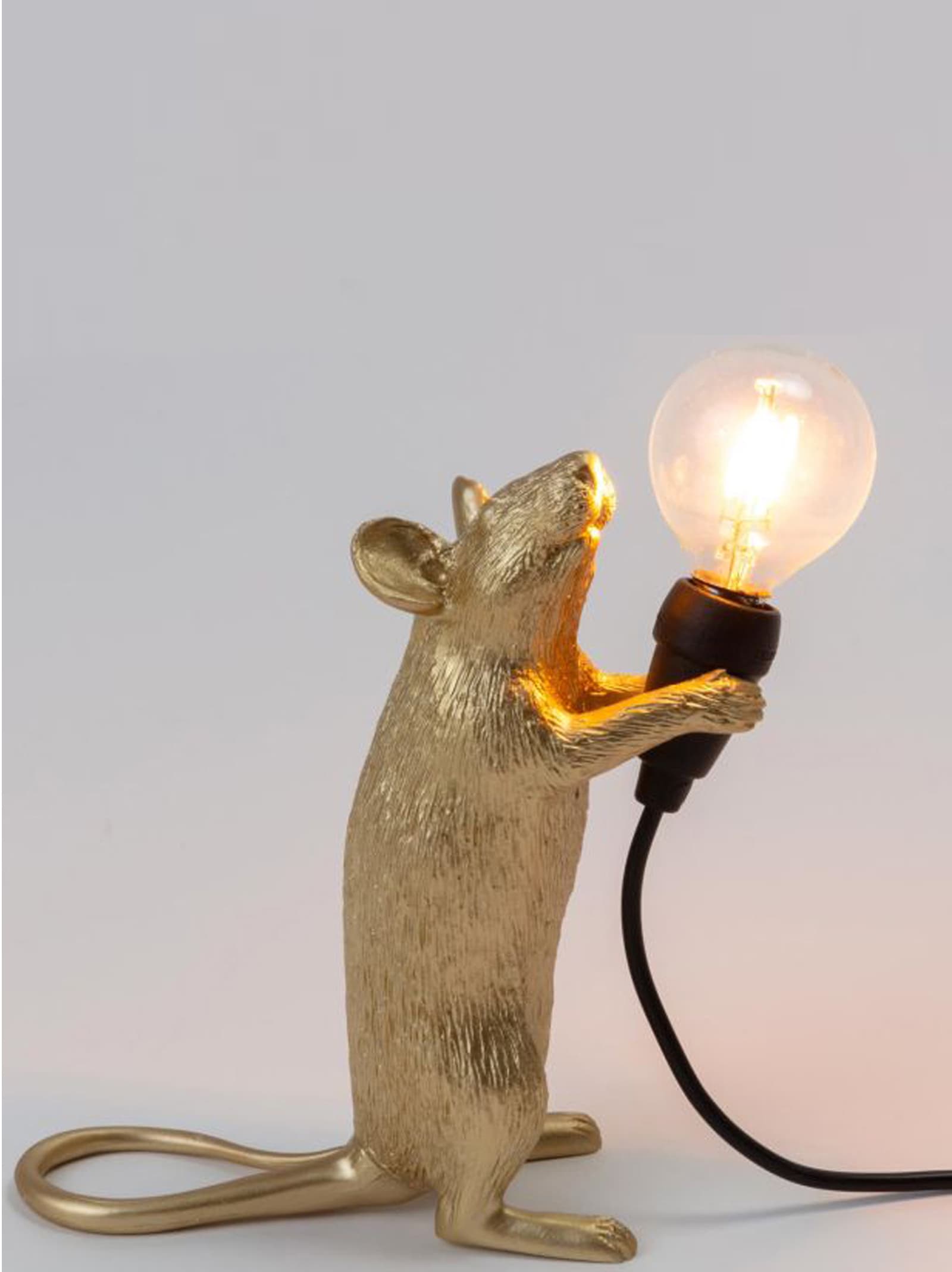 Seletti x Marcantonio 'Mouse Step Gold' lamp - мініатюра 2