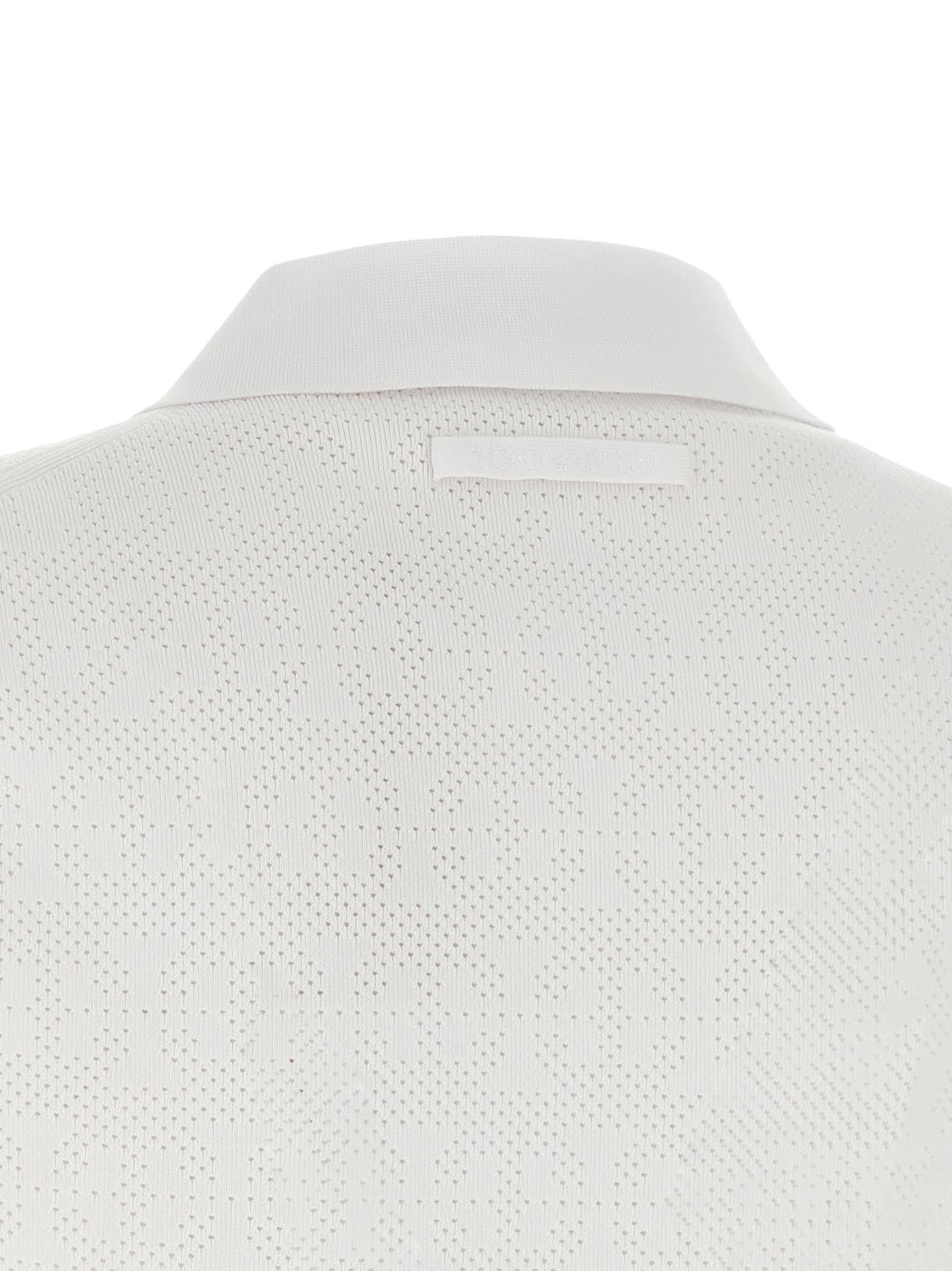 Pointelle viscose polo shirt - мініатюра 4