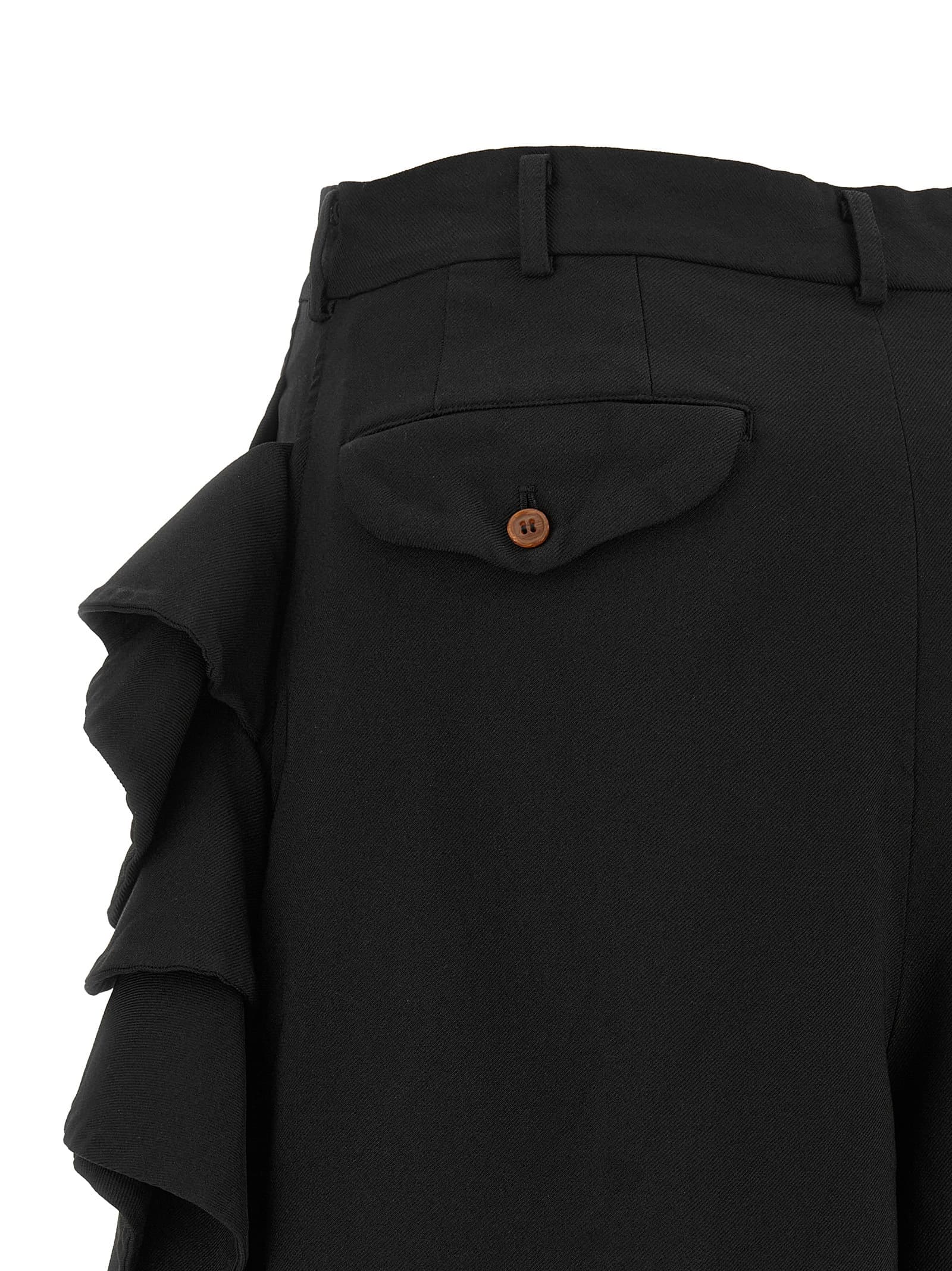 Sculptural ruffle bermuda shorts - мініатюра 4