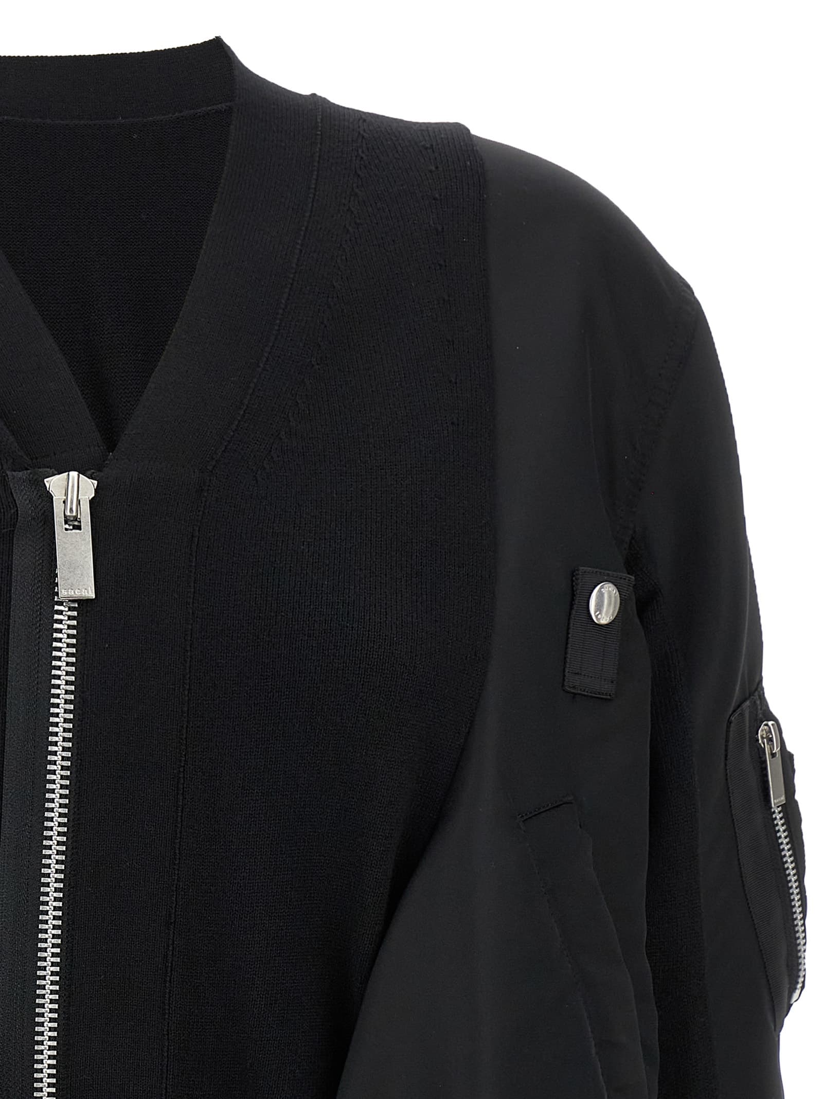 Nylon insert cardigan - мініатюра 3