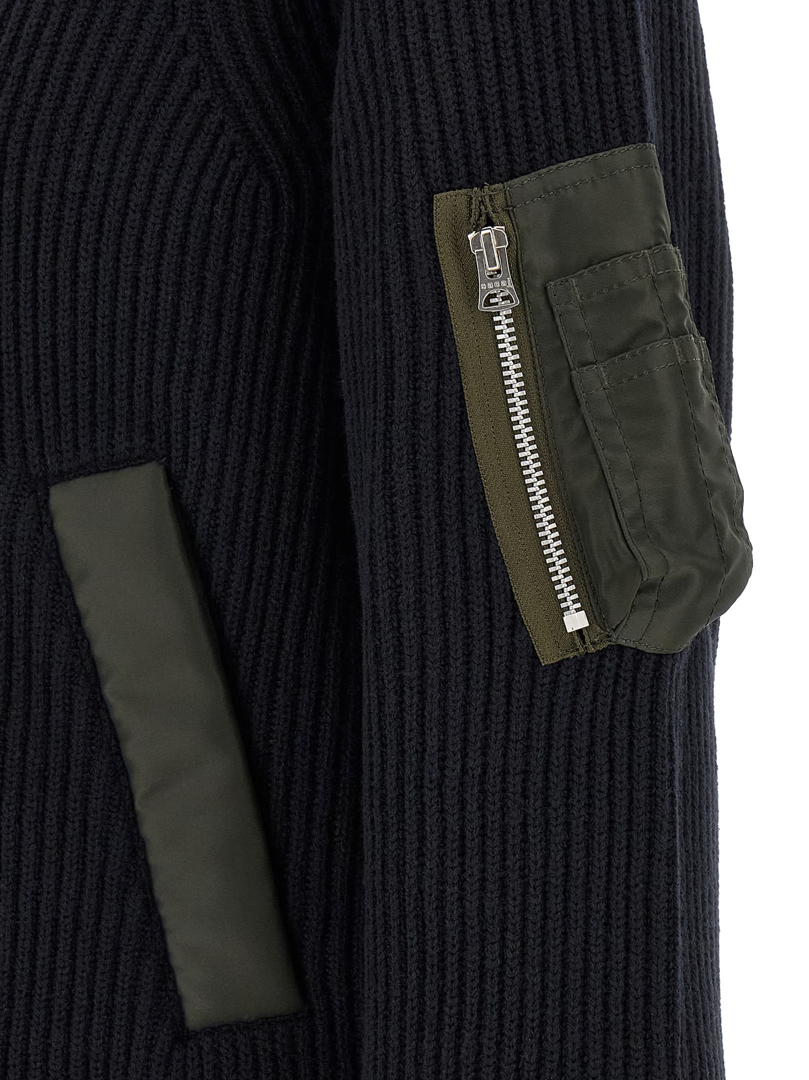 Ribbed knit blouson - мініатюра 5