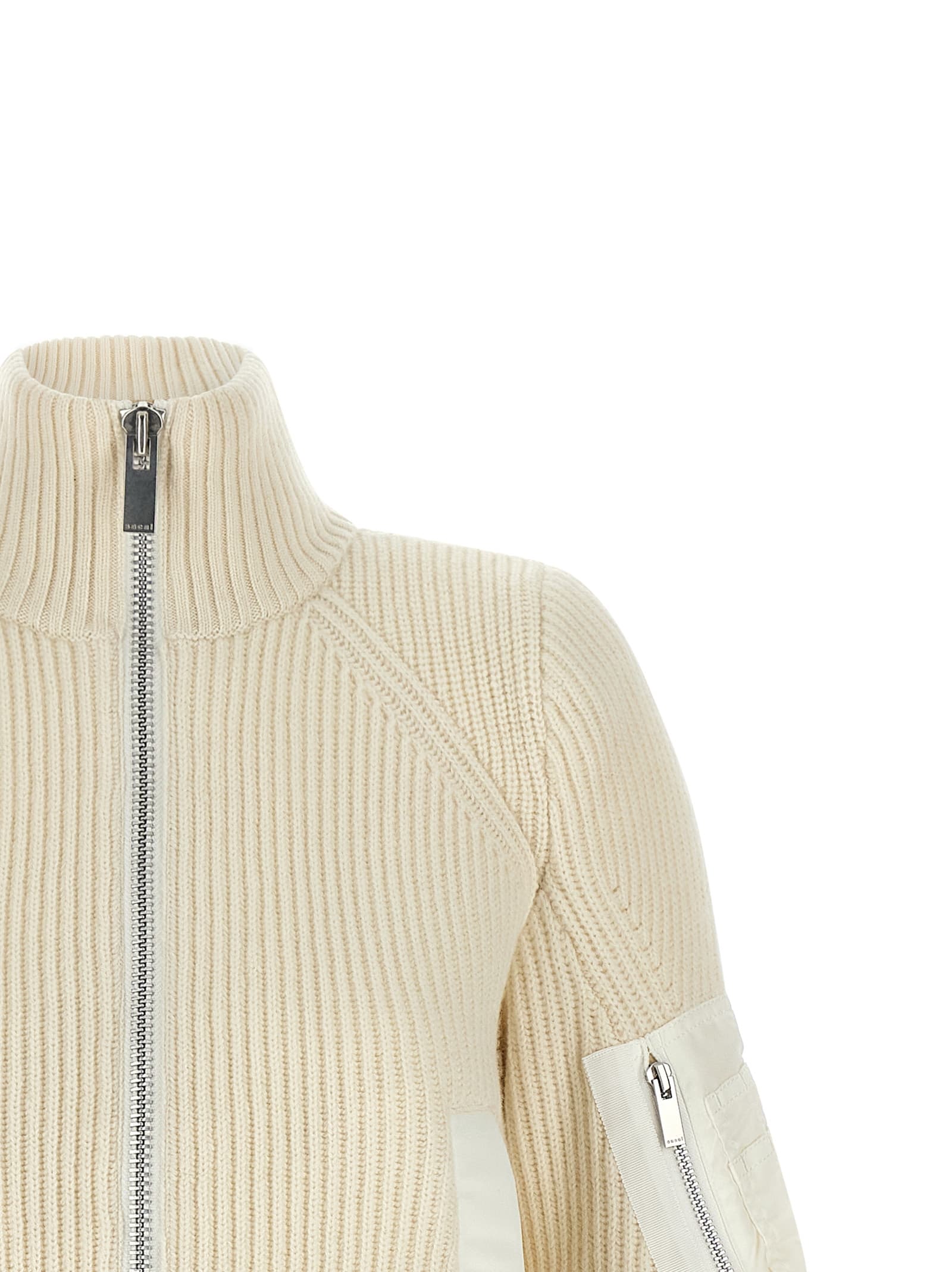 'Nylon Twill x Wool Knit' blouson - мініатюра 3