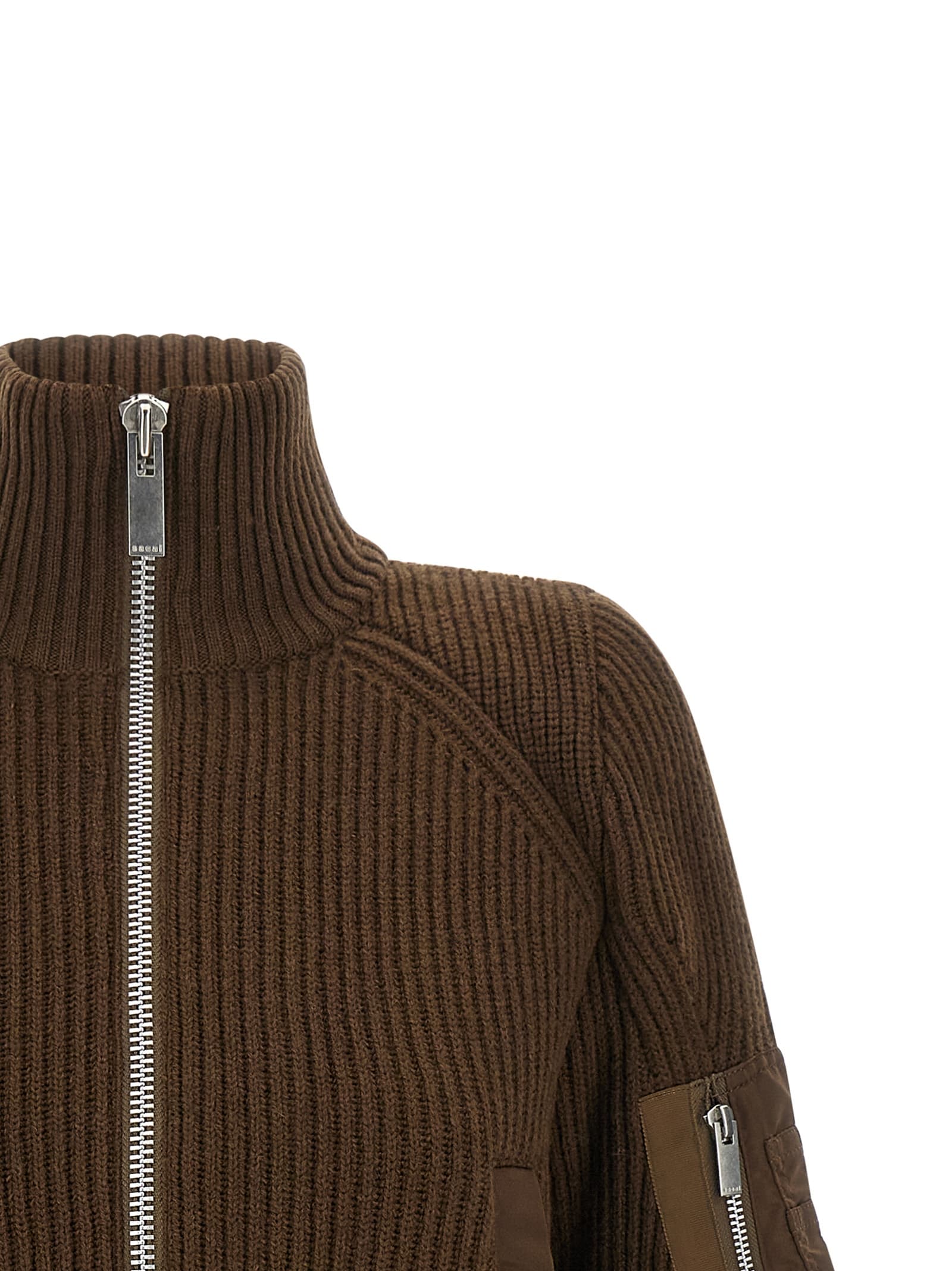 'Nylon Twill x Wool Knit' blouson - мініатюра 3