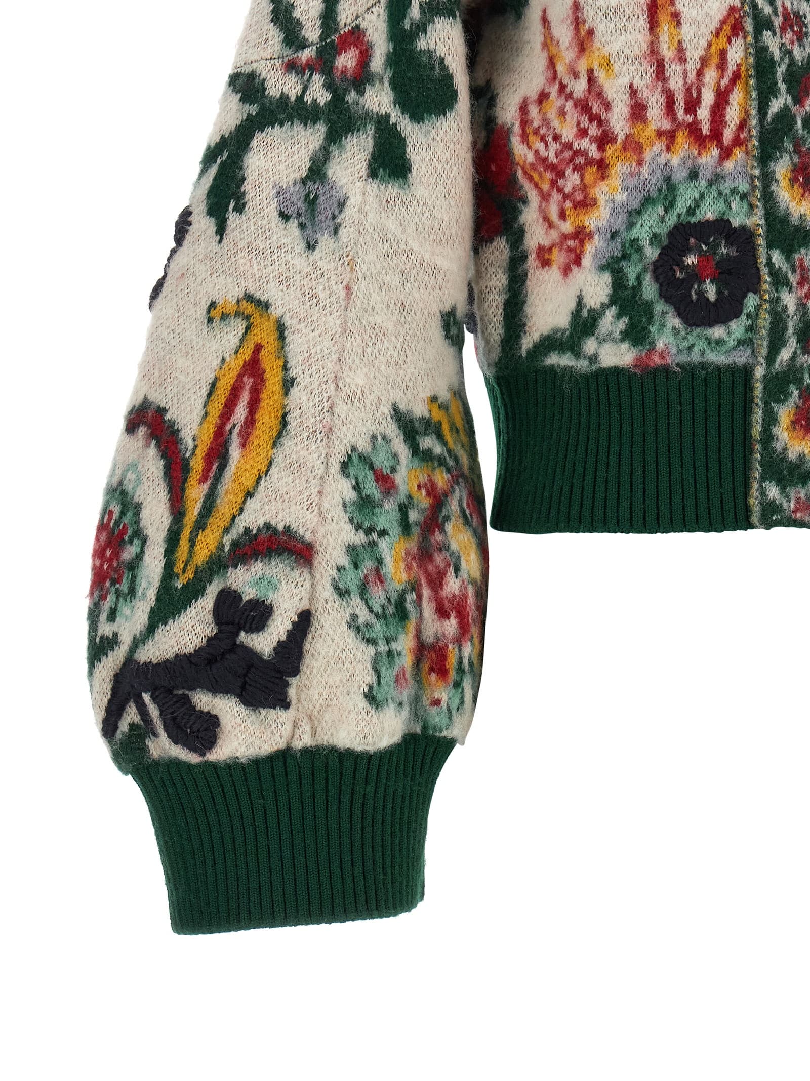 Floral jacquard blouson - мініатюра 4