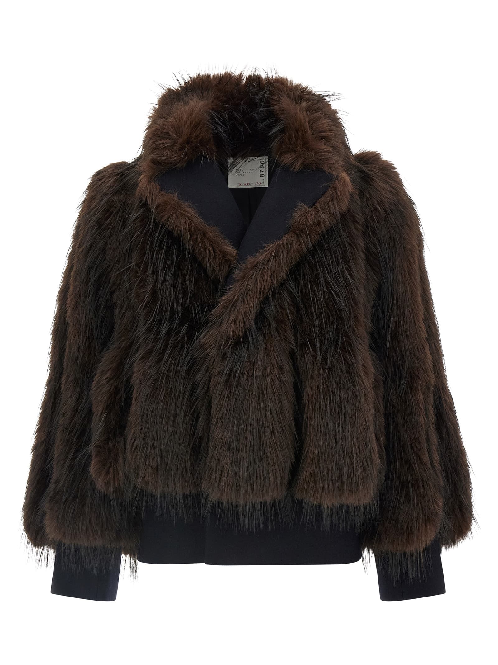 Jacket with fur inserts