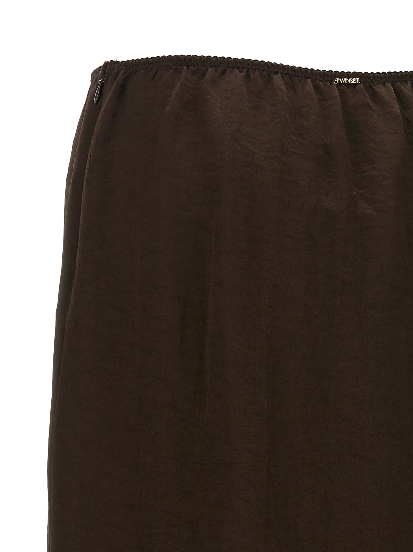 Satin froissé and lace skirt - мініатюра 4