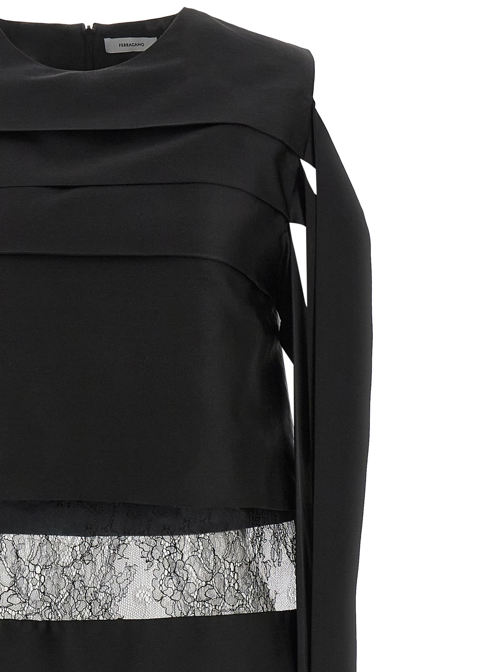 Lace insert dress - мініатюра 3