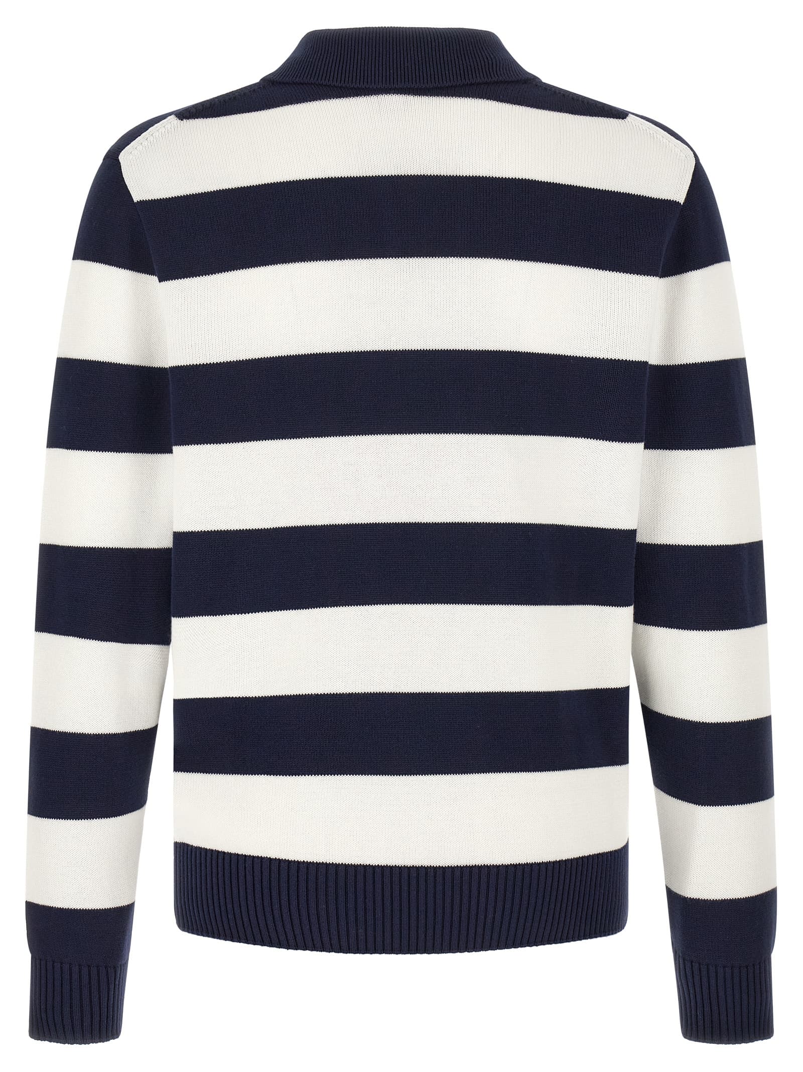 Striped pulover with polo collar - мініатюра 2