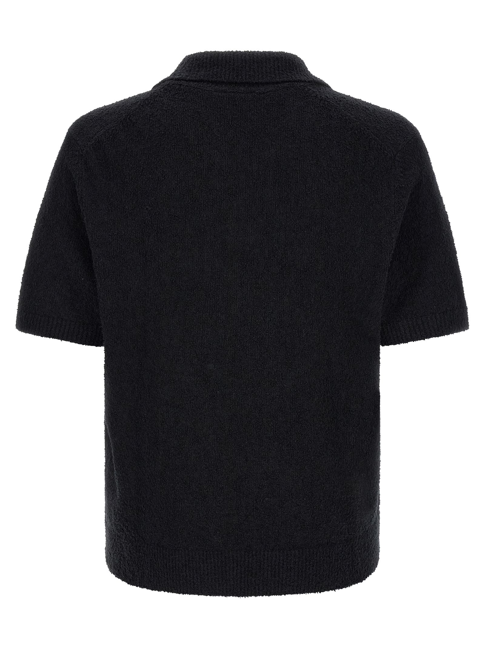 Bouclé knitted polo shirt - мініатюра 2