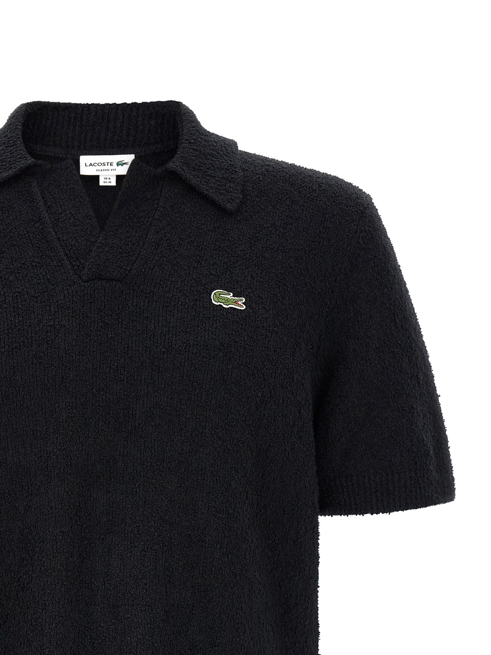 Bouclé knitted polo shirt - мініатюра 3