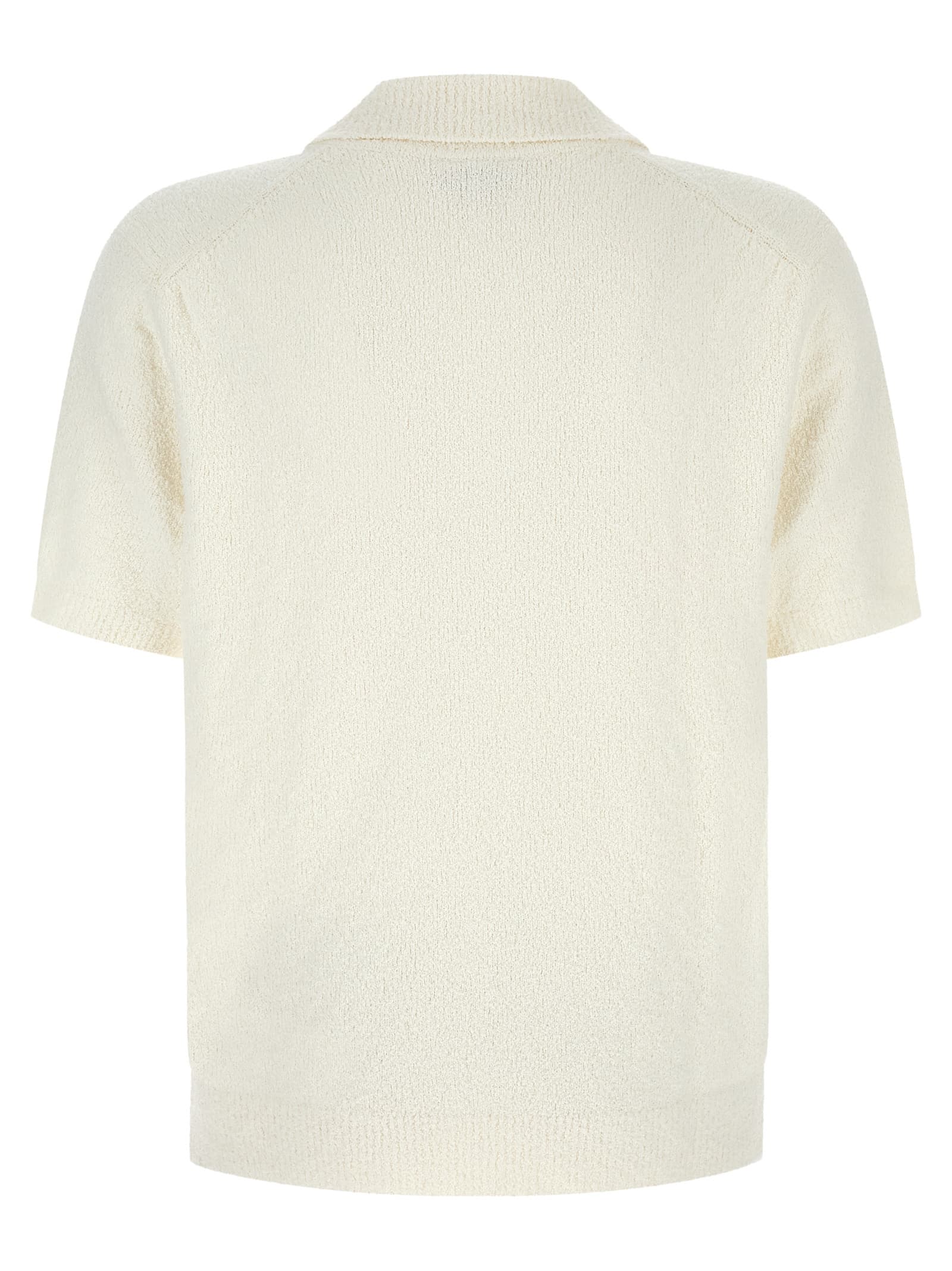 Bouclé knitted polo shirt - мініатюра 2