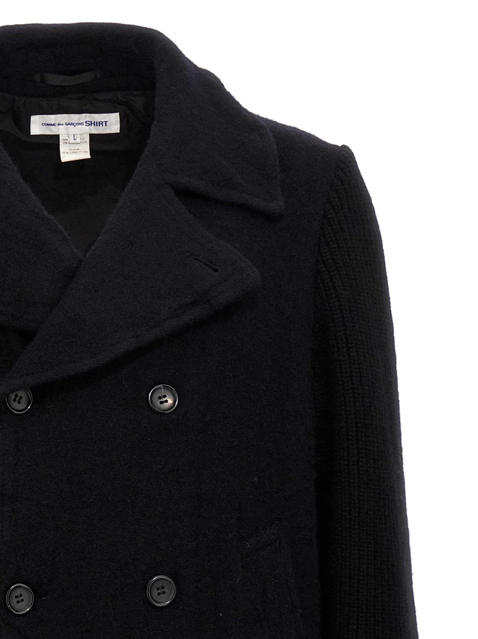 Double-breasted wool coat - мініатюра 3