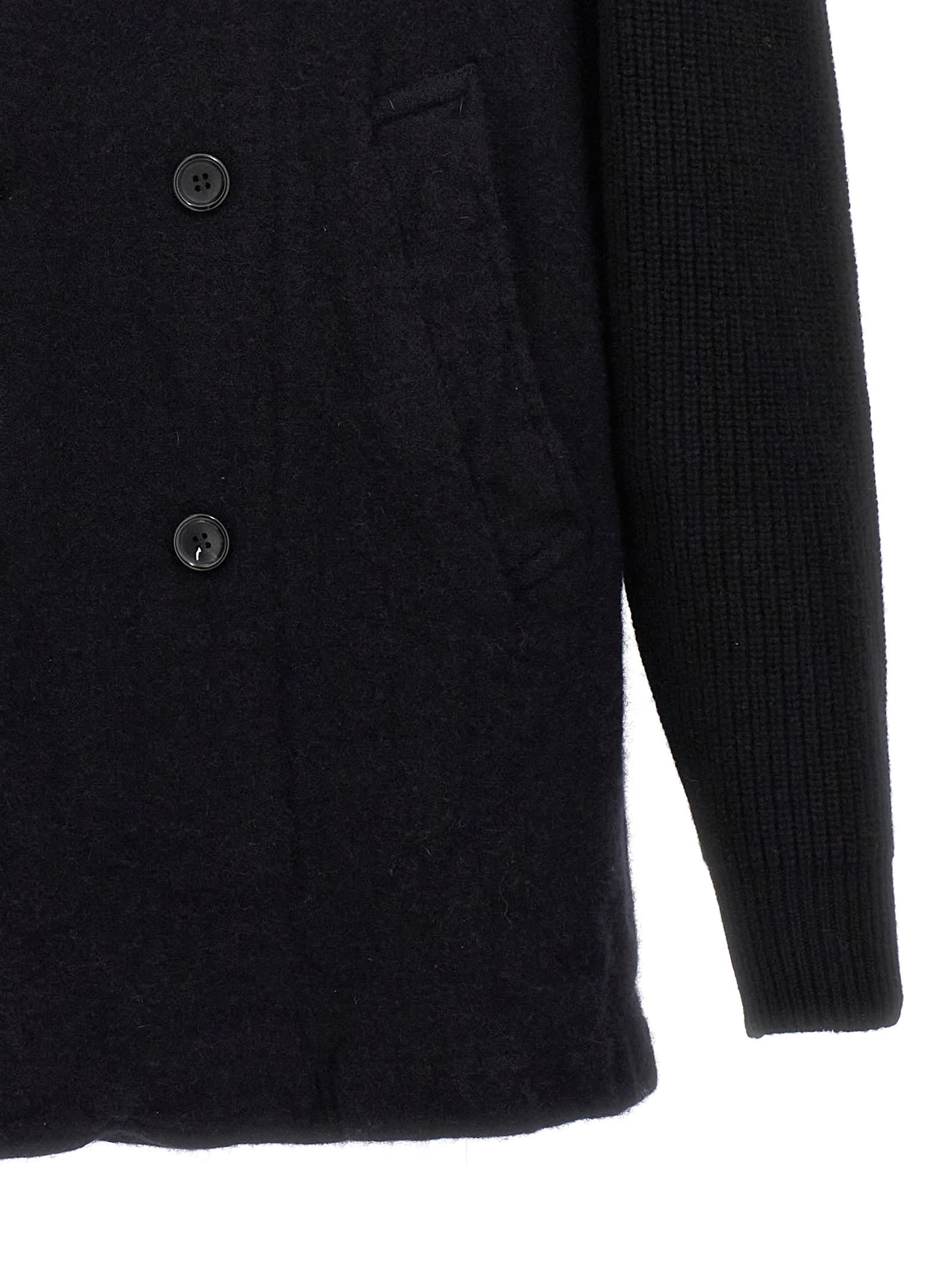 Double-breasted wool coat - мініатюра 4
