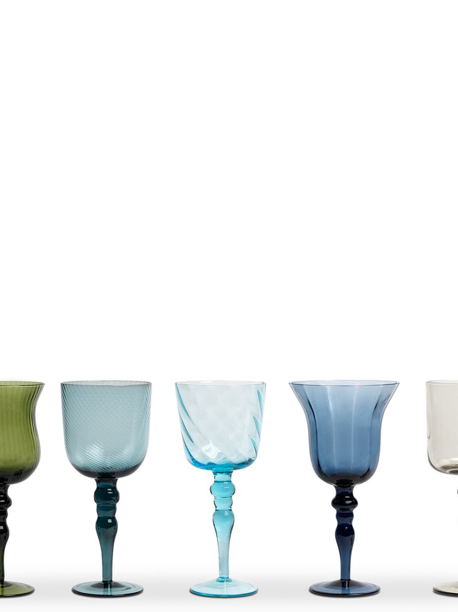 Set 6 Assorted Shapes Calici - Texture Nuance Blue/Green - мініатюра 2