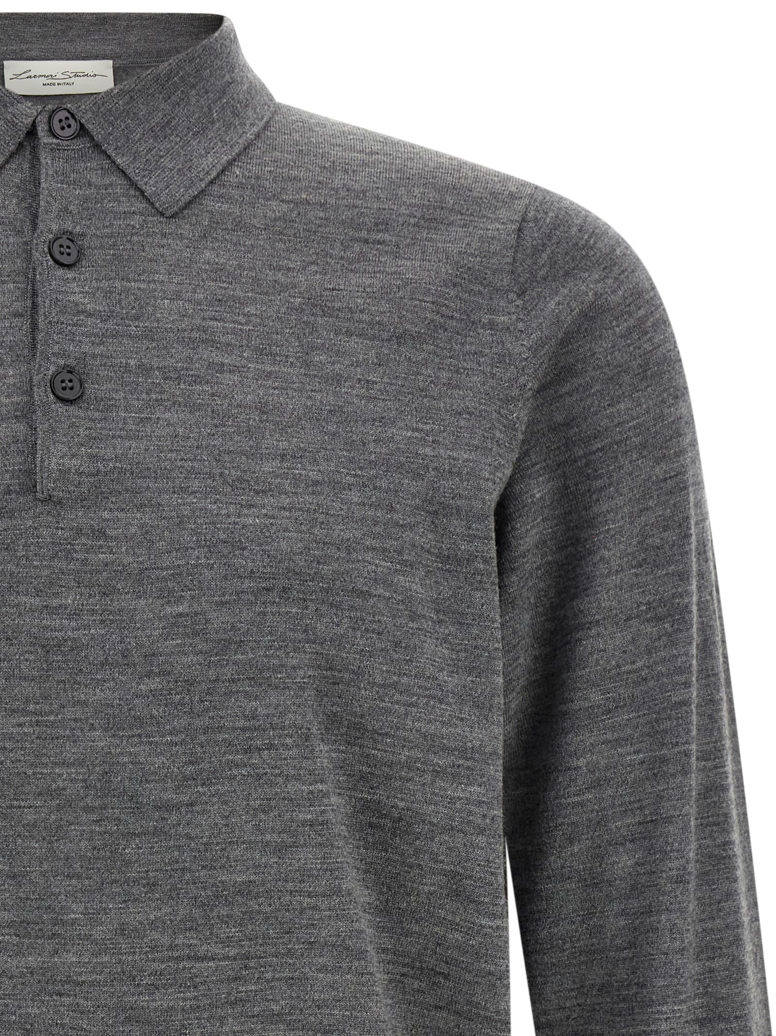 Merino wool polo shirt - мініатюра 3