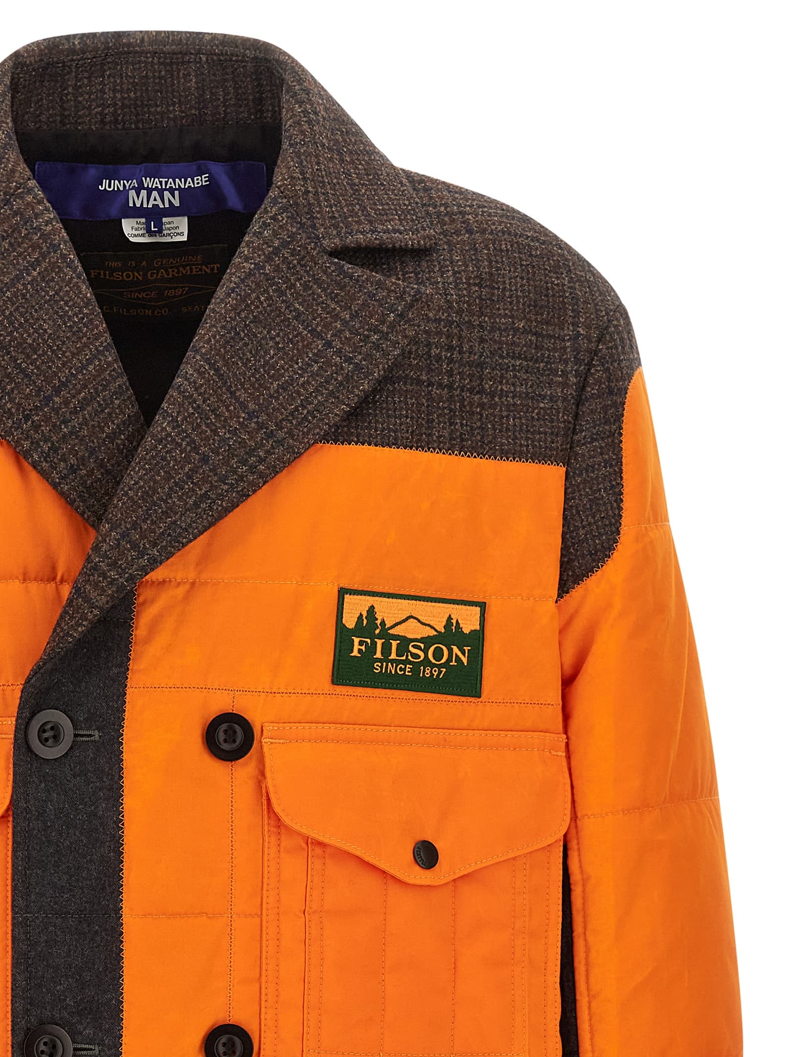 Filson x Junya Watanabe patchwork coat - мініатюра 3
