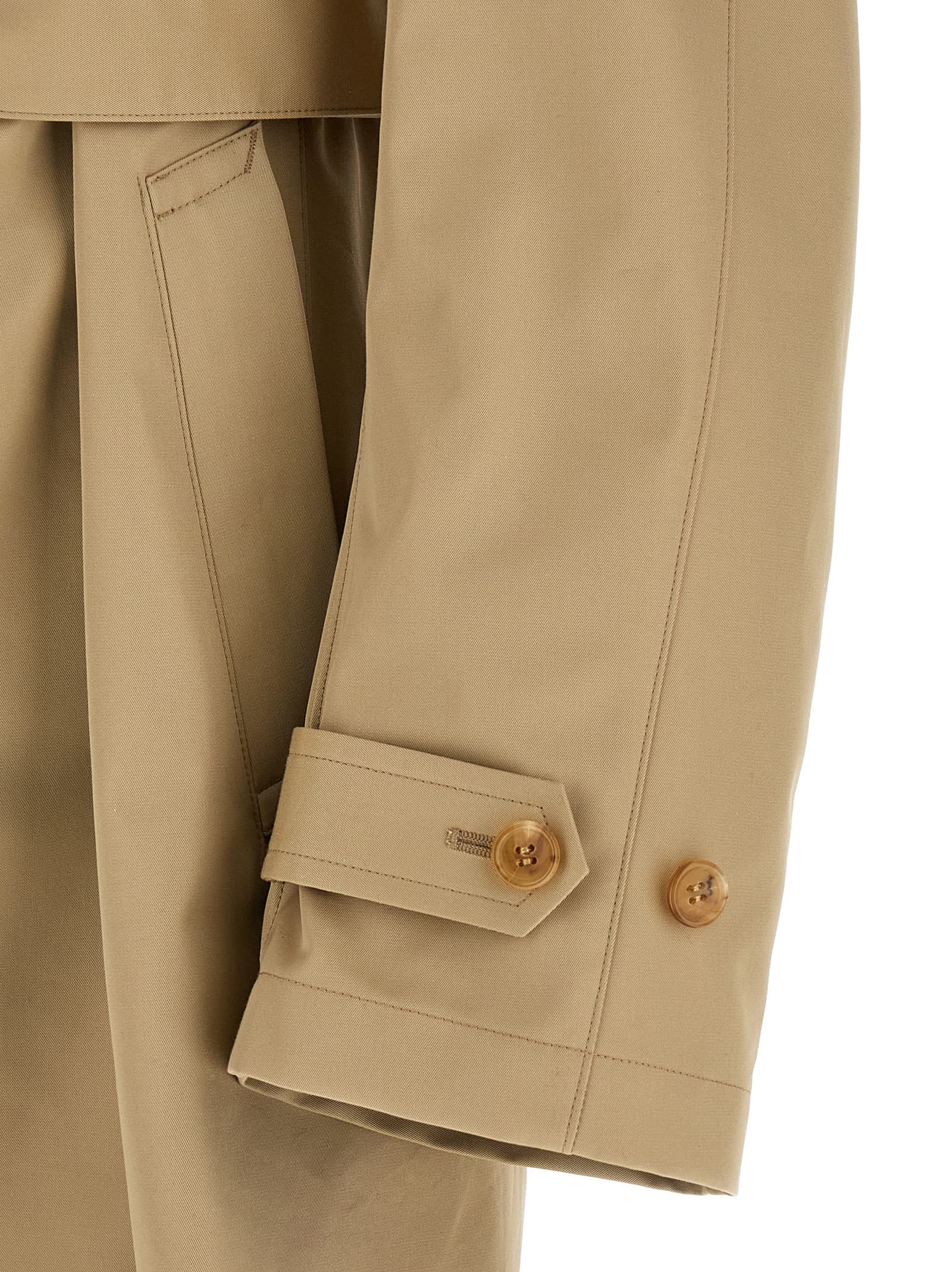 Denim insert trench coat - мініатюра 5