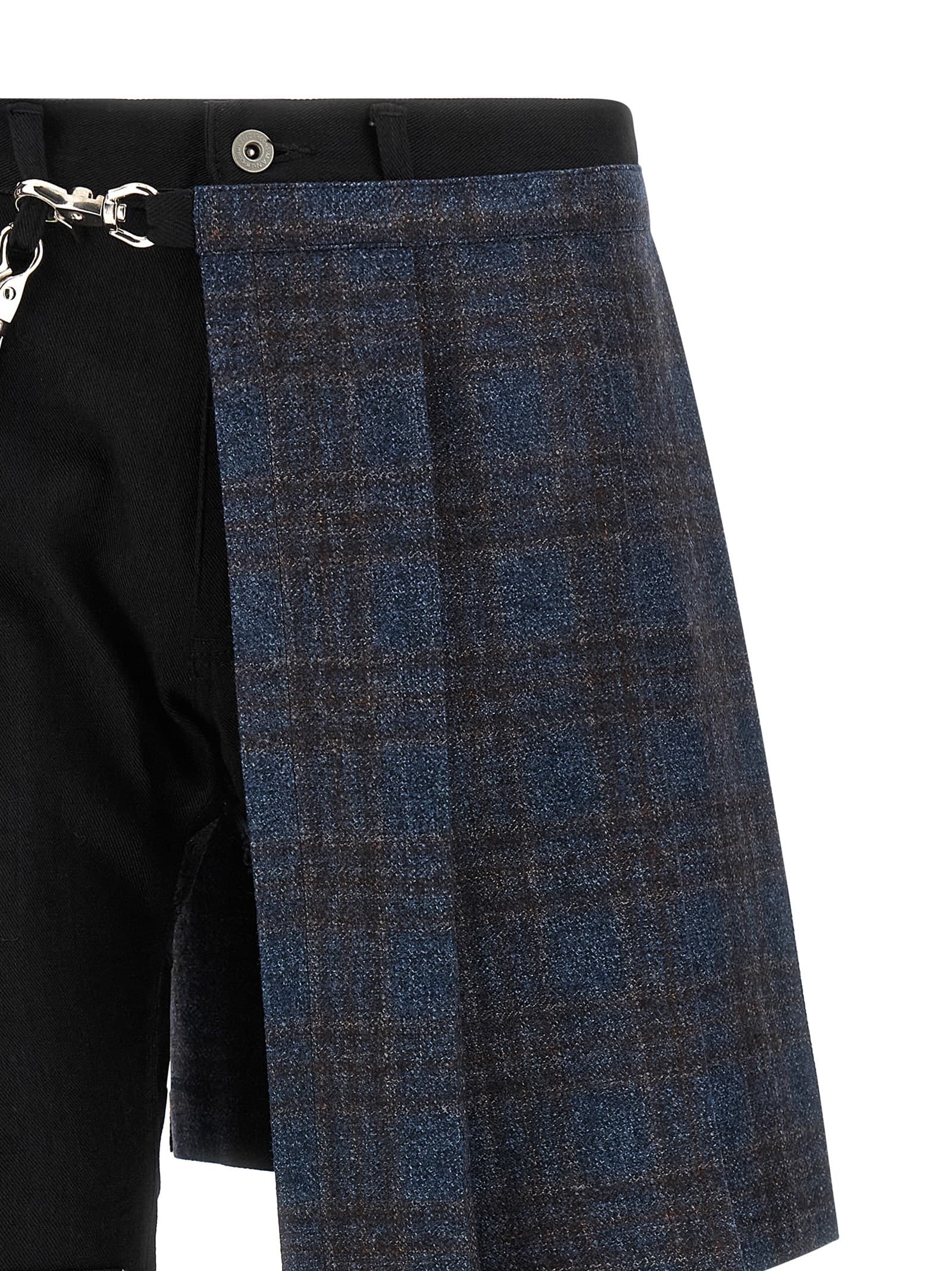 Patchwork jeans with kilt - мініатюра 4