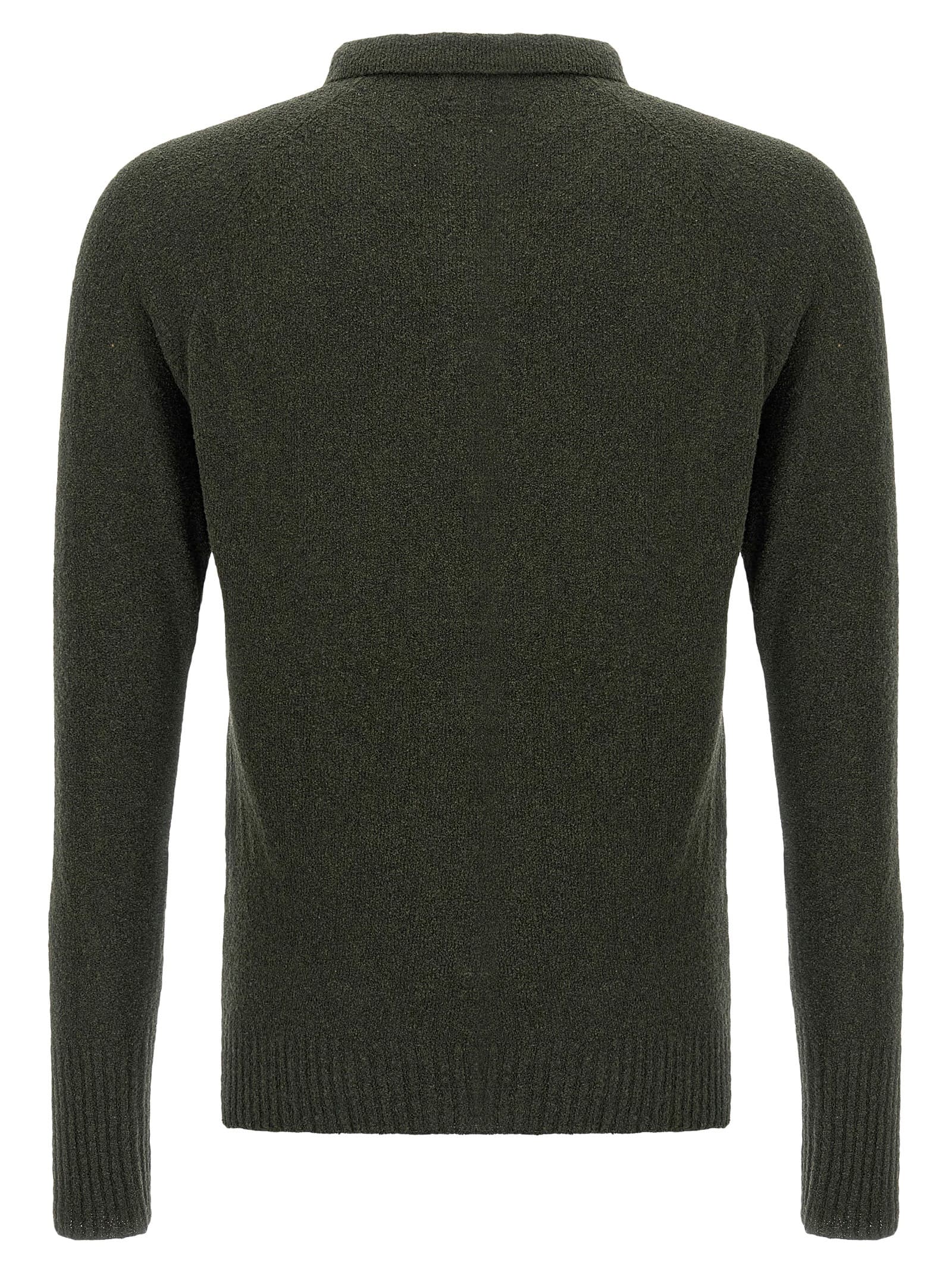 Bouclé cotton polo shirt - мініатюра 2