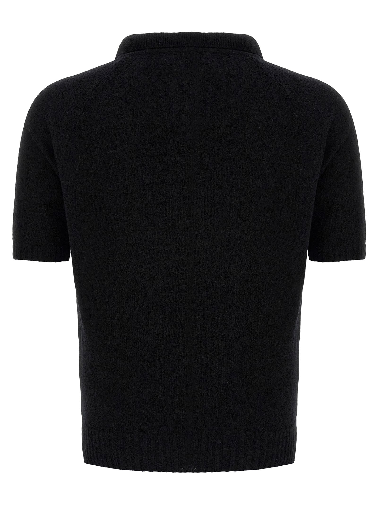 Bouclé cotton polo shirt - мініатюра 2