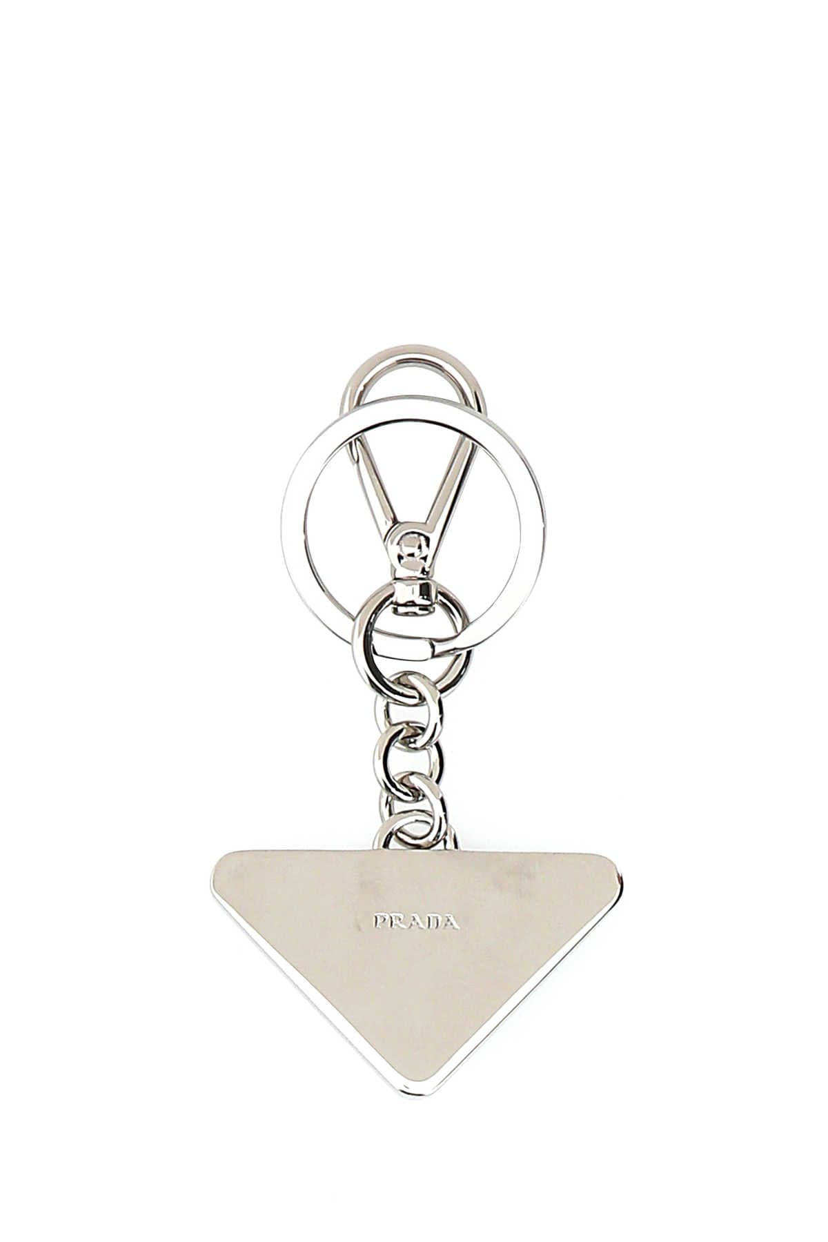 Two-tone leather and metal keychain - мініатюра 2