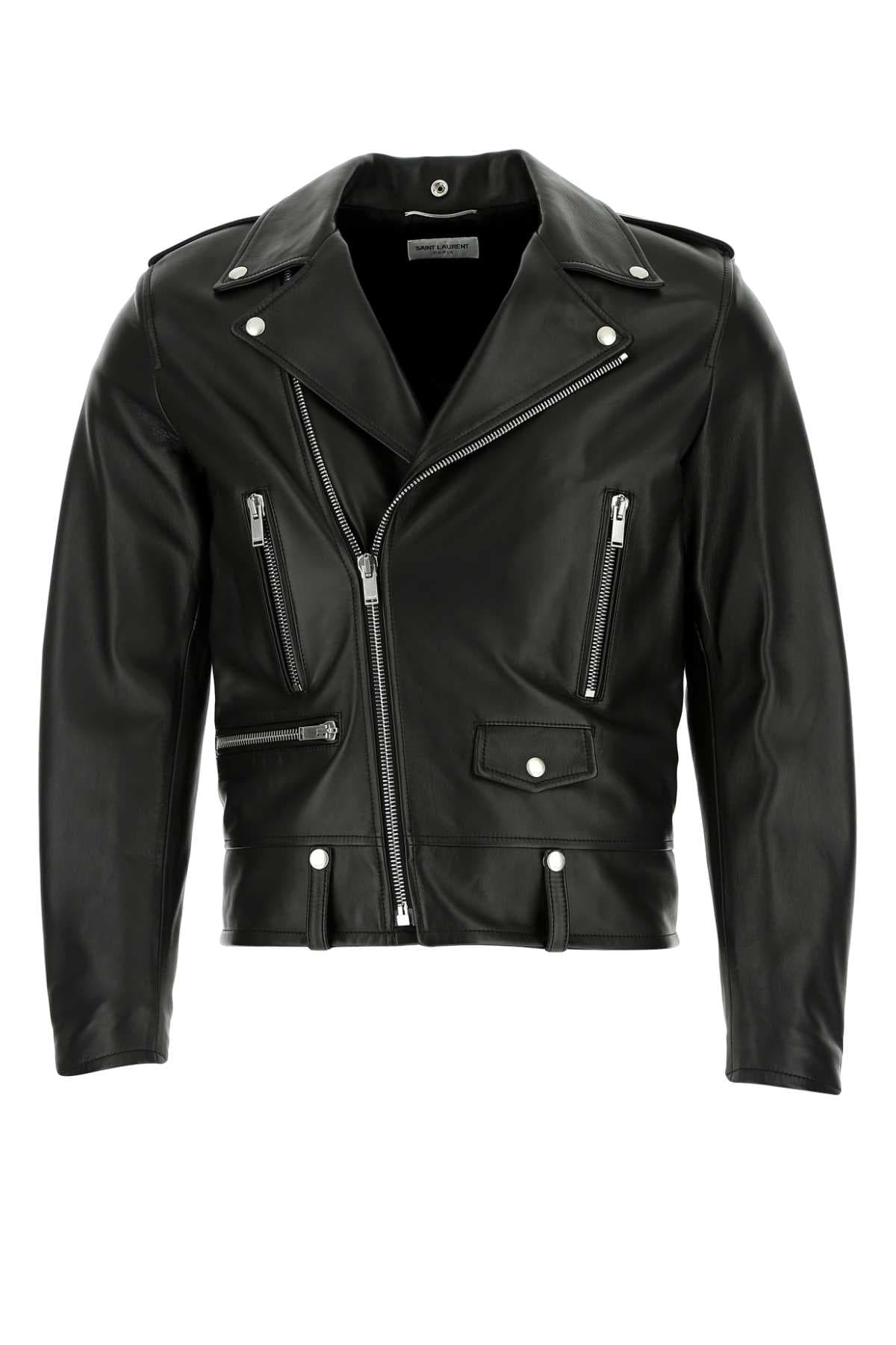 Black leather jacket