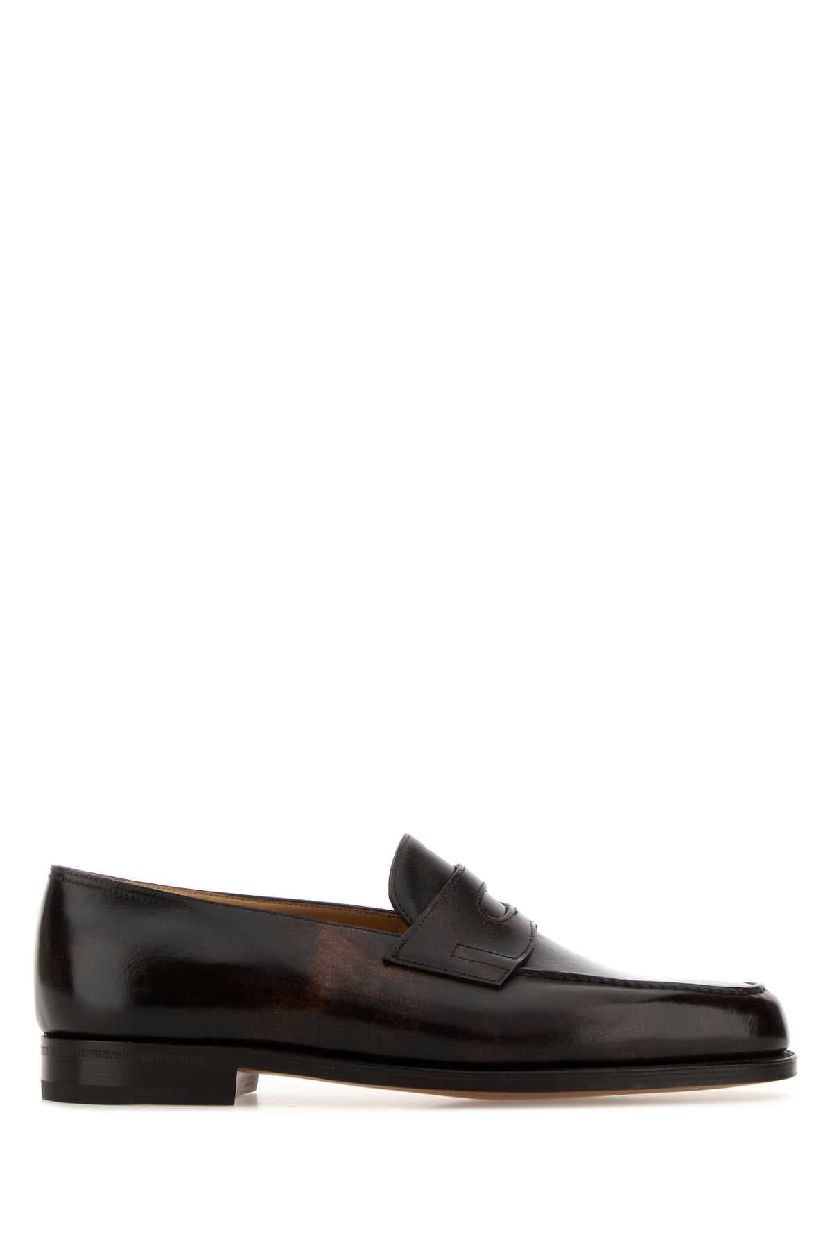 Dark brown leather Lopez loafers