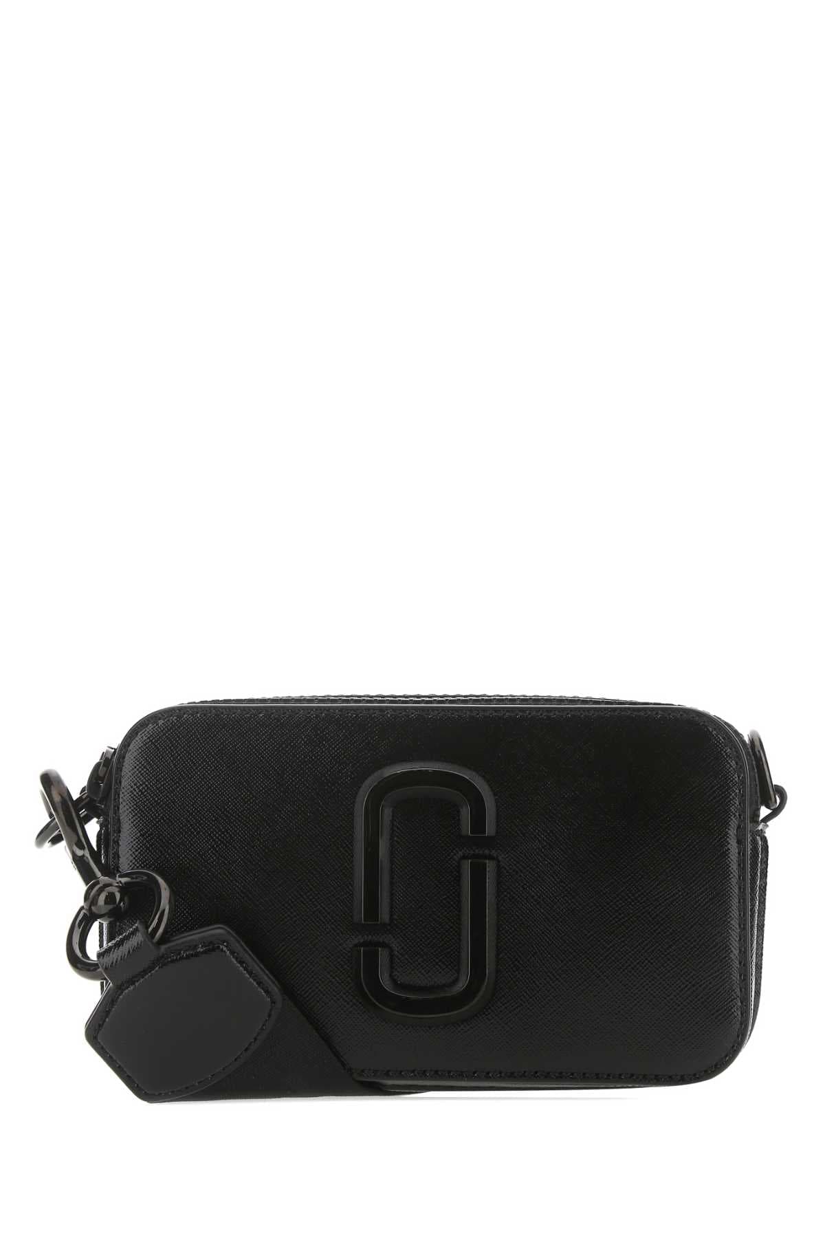 Black leather small The Snapshot crossbody bag