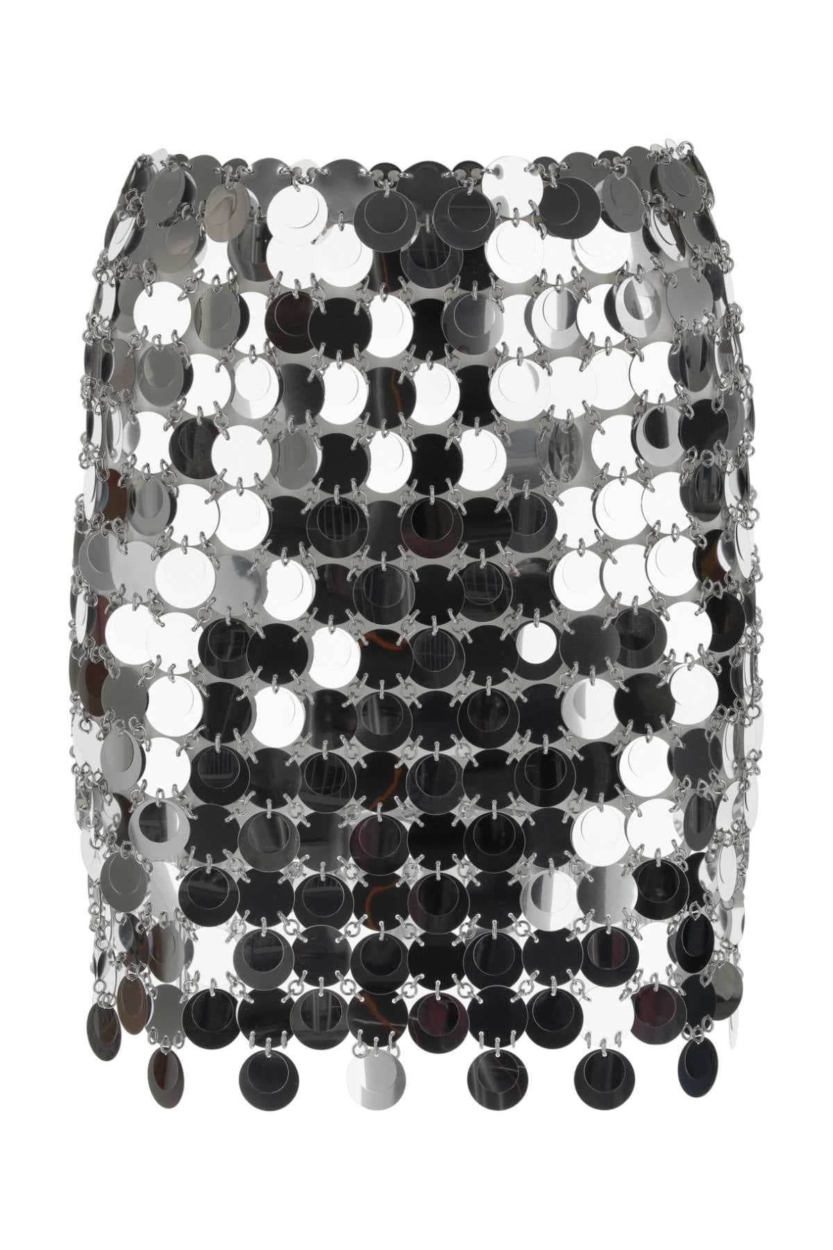 Silver maxi sequins mini skirt
