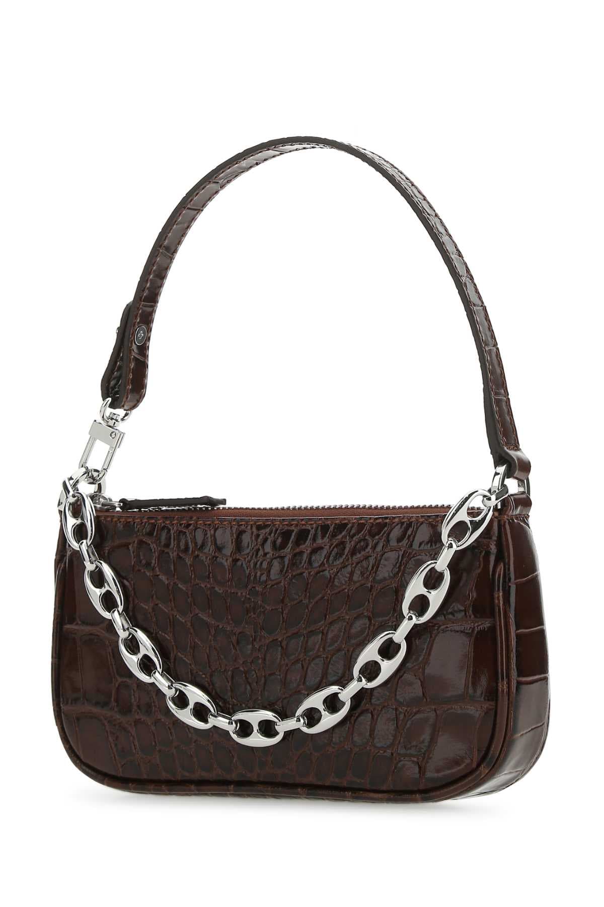 Chocolate leather mini Rachel handbag - мініатюра 2