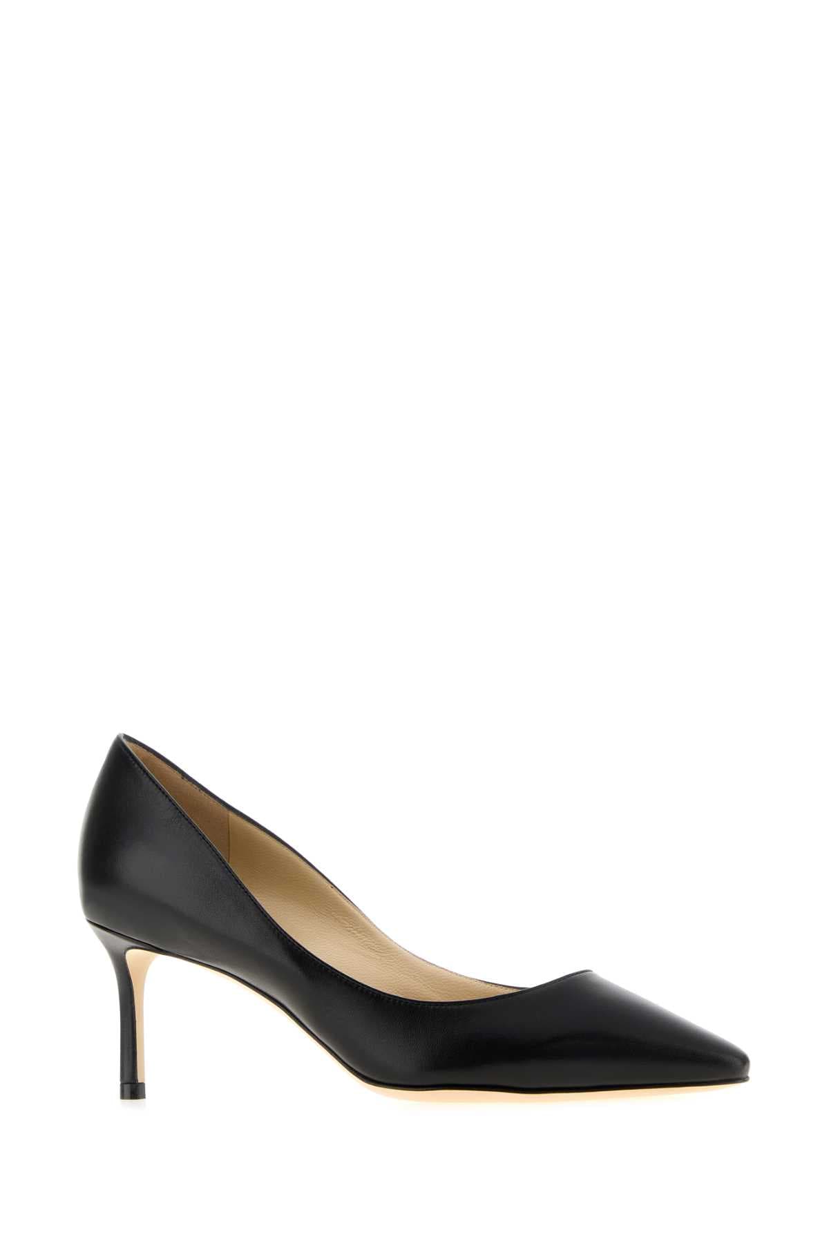 Black leather Romy 60 pumps - мініатюра 2