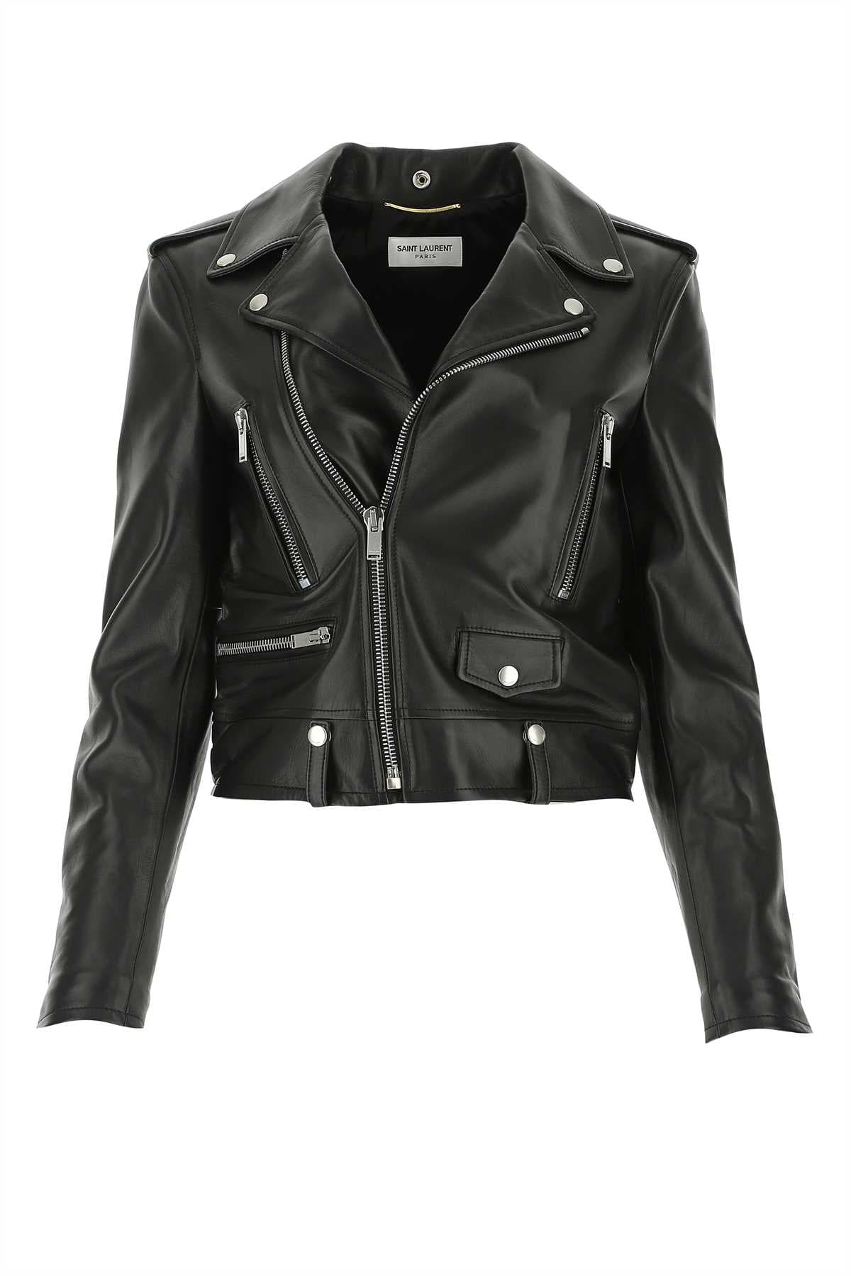 Black nappa leather jacket
