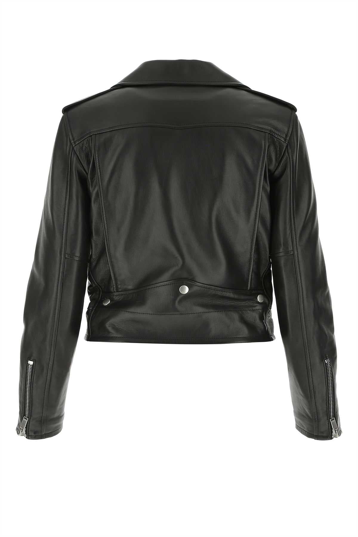 Black nappa leather jacket - мініатюра 2
