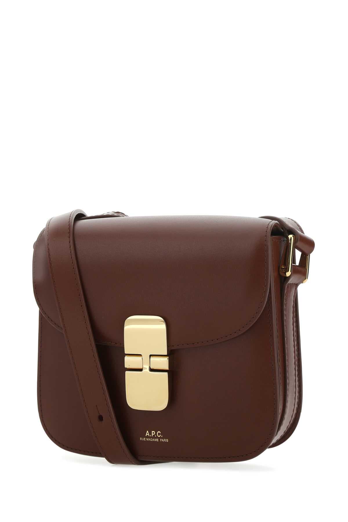 Brown leather Grace mini crossbody bag - мініатюра 2