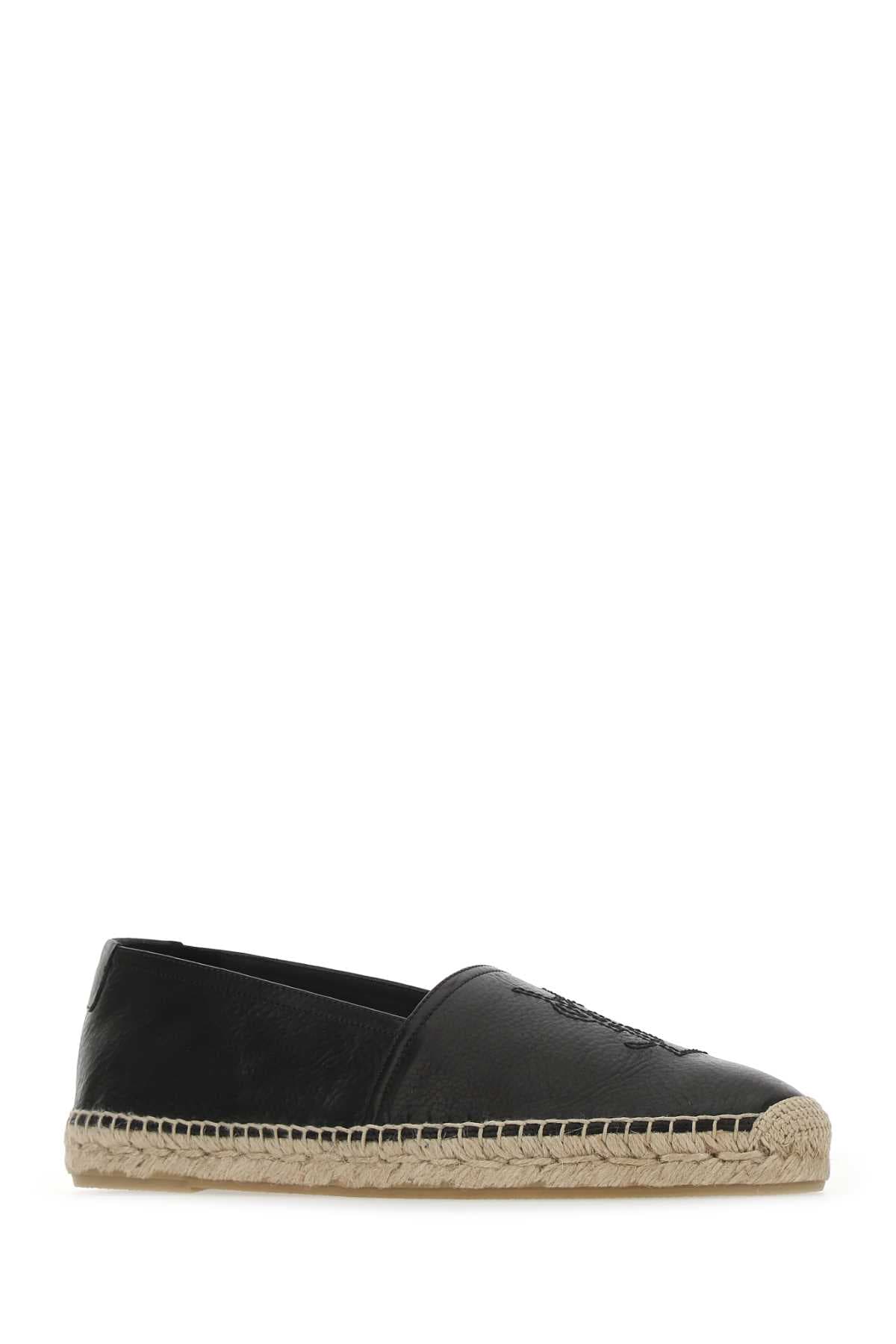 Black leather Monogram espadrilles - мініатюра 2