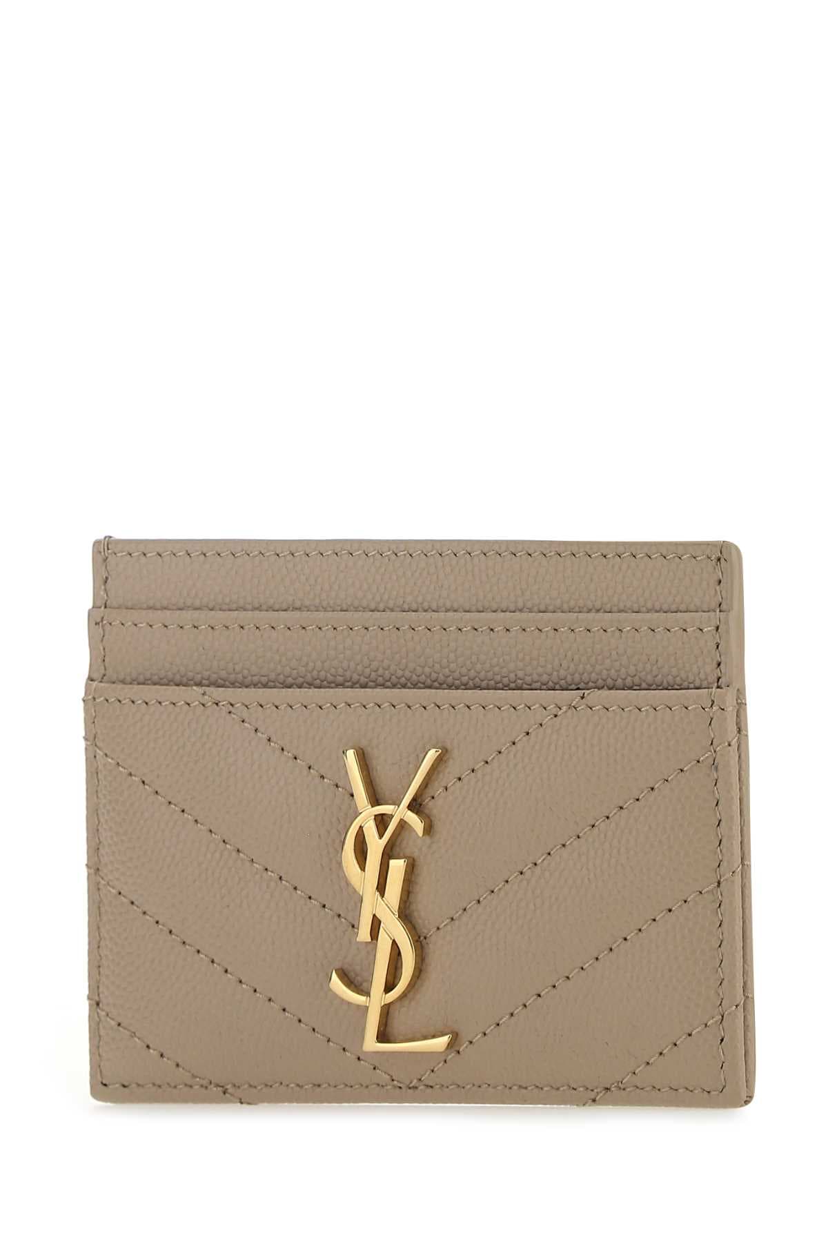 Beige leather card holder - мініатюра 2