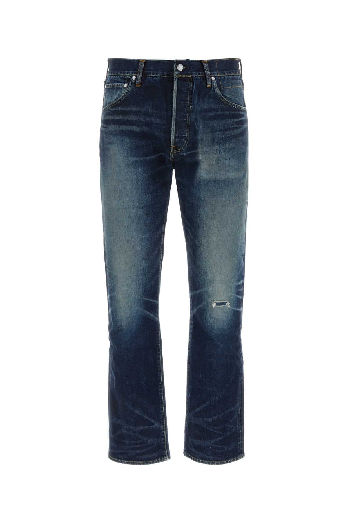 Dark blue denim jeans