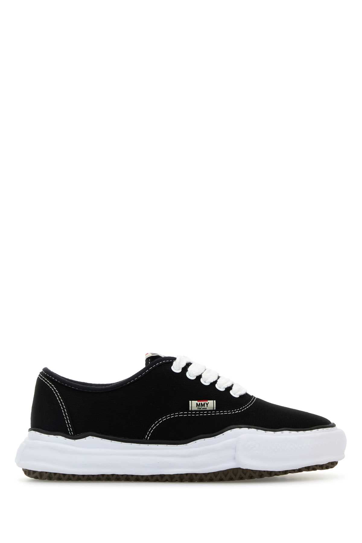 Black canvas sneakers