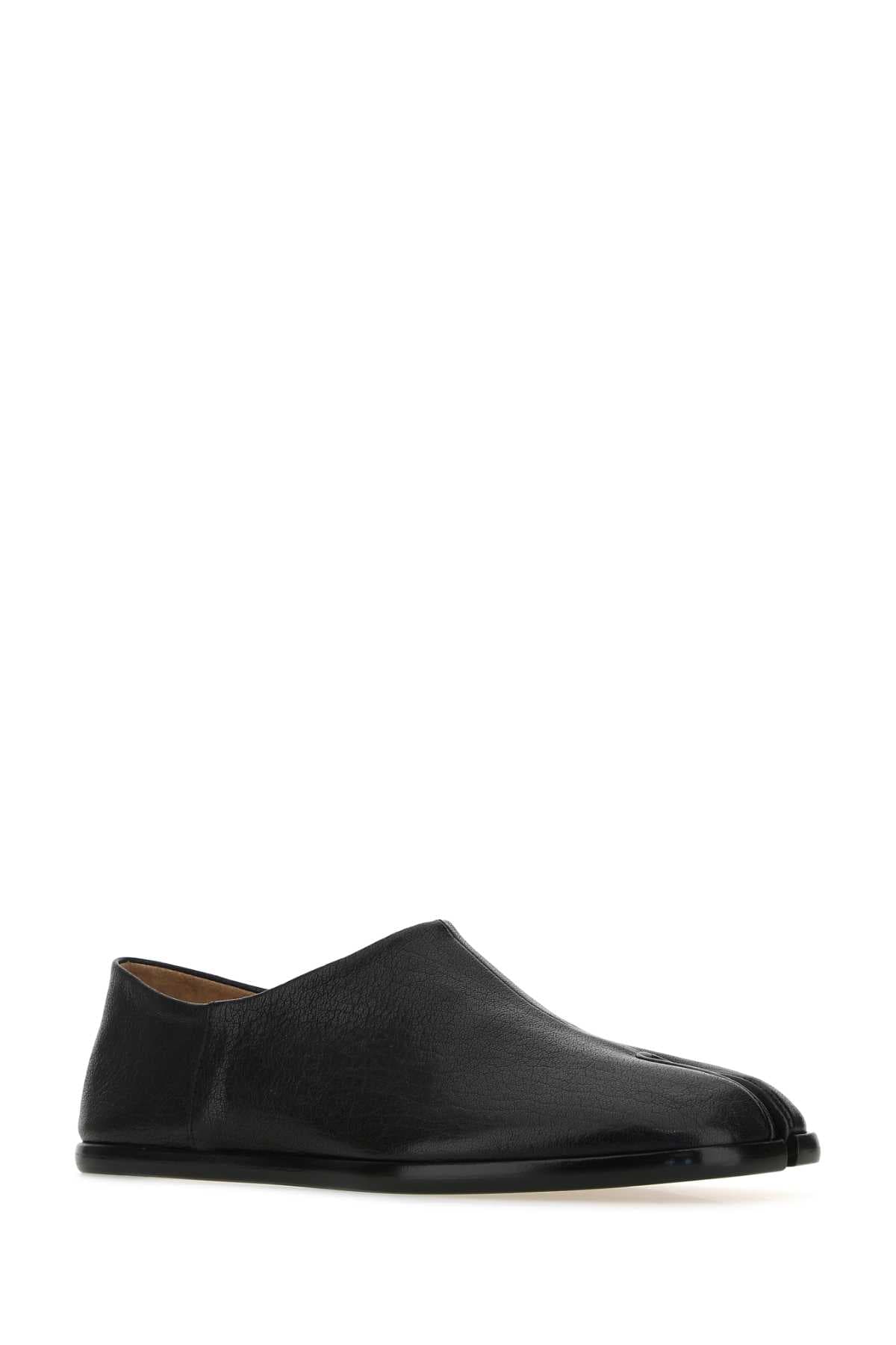 Black leather Tabi loafers - мініатюра 2