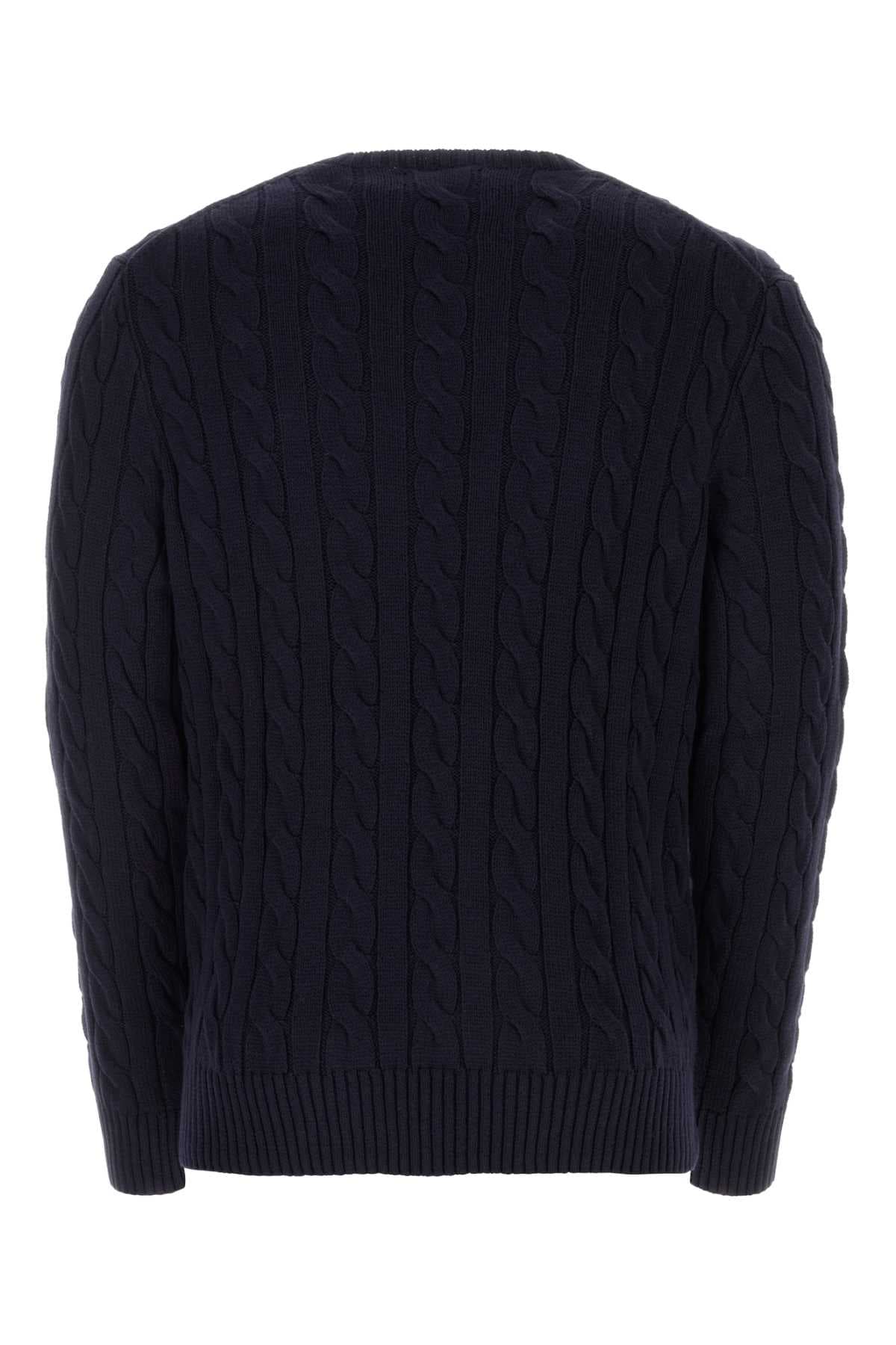Midnight blue cotton sweater - мініатюра 2