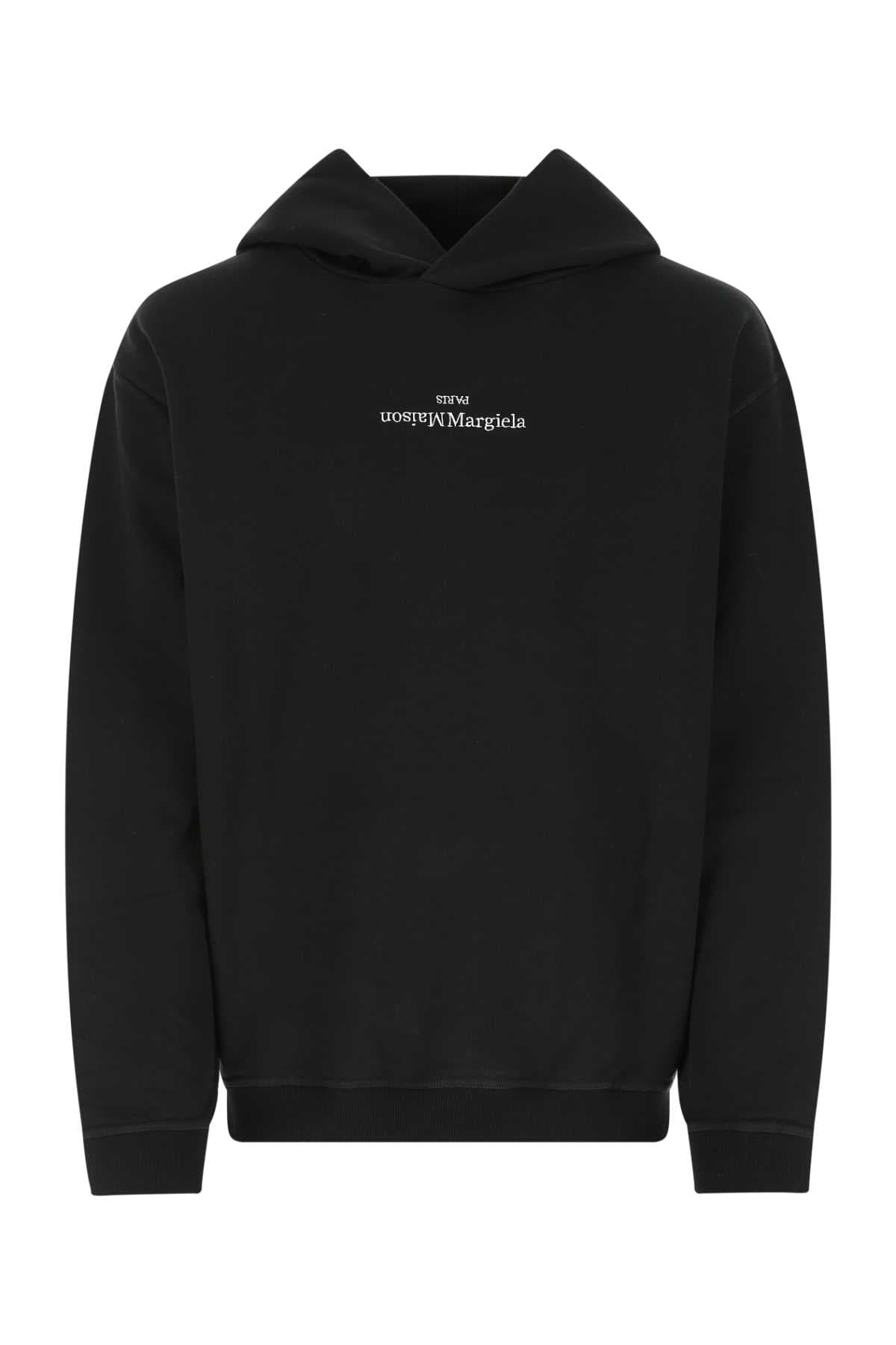 Black cotton oversize sweatshirt