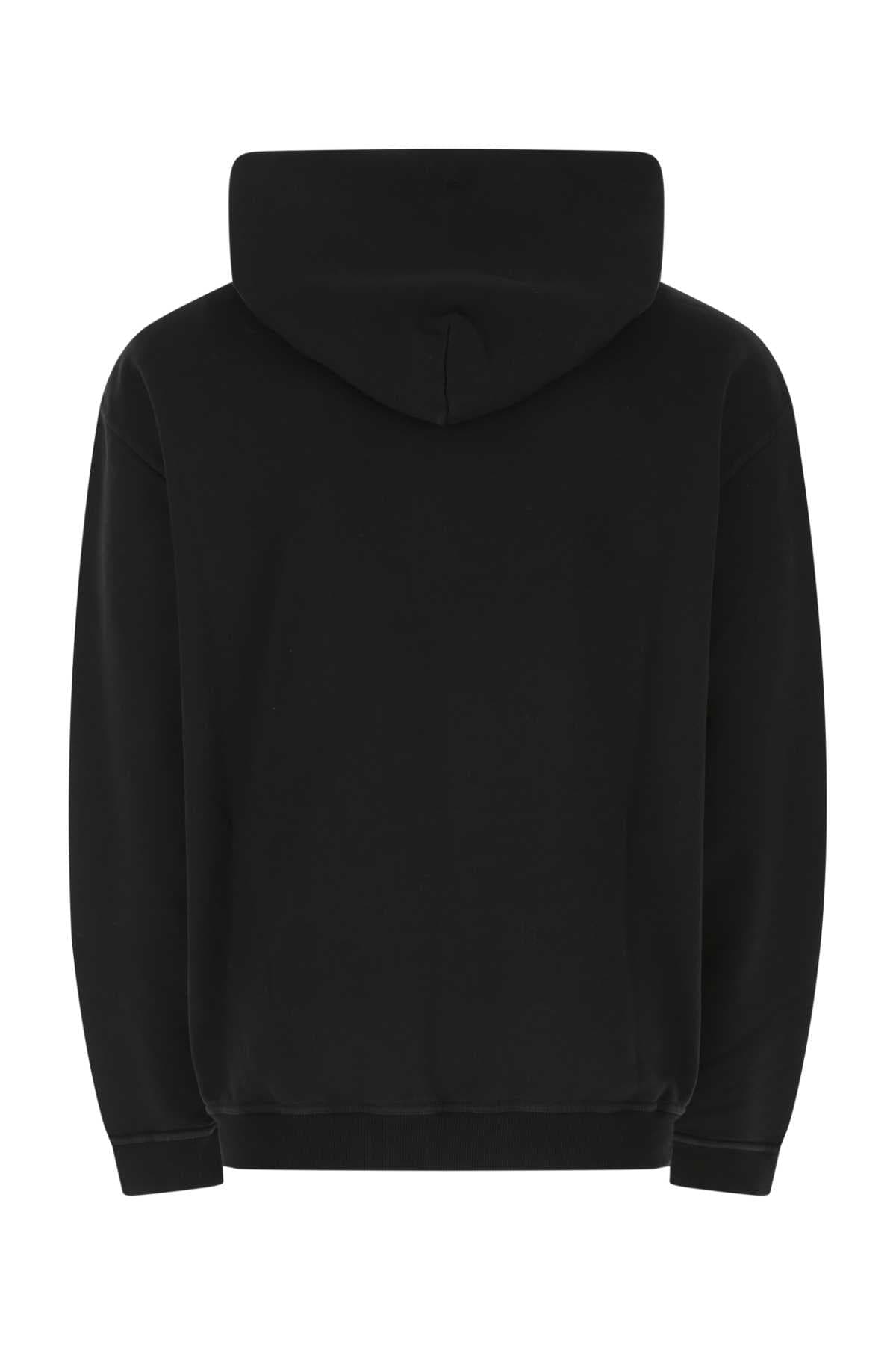 Black cotton oversize sweatshirt - мініатюра 2