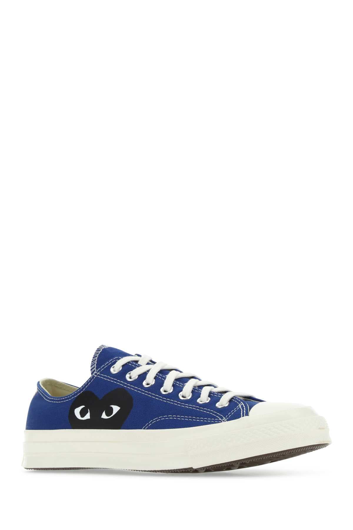 Blue canvas Comme Des Garçons X Converse sneakers - мініатюра 2