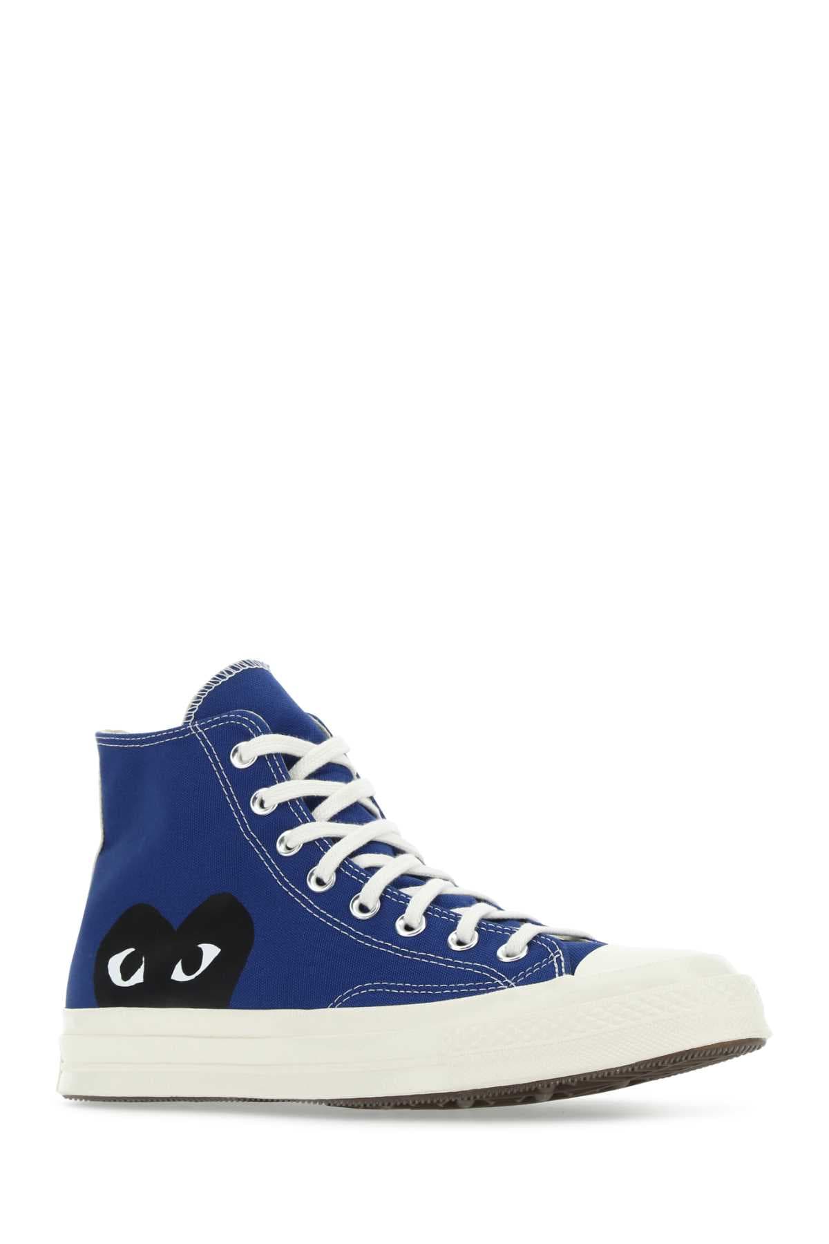 Blue canvas Comme Des Garçons X Converse sneakers - мініатюра 2