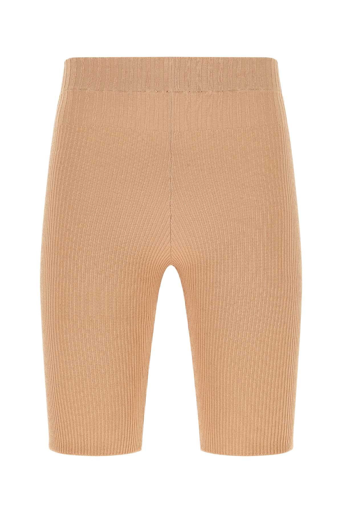 Skin pink stretch viscose blend leggings