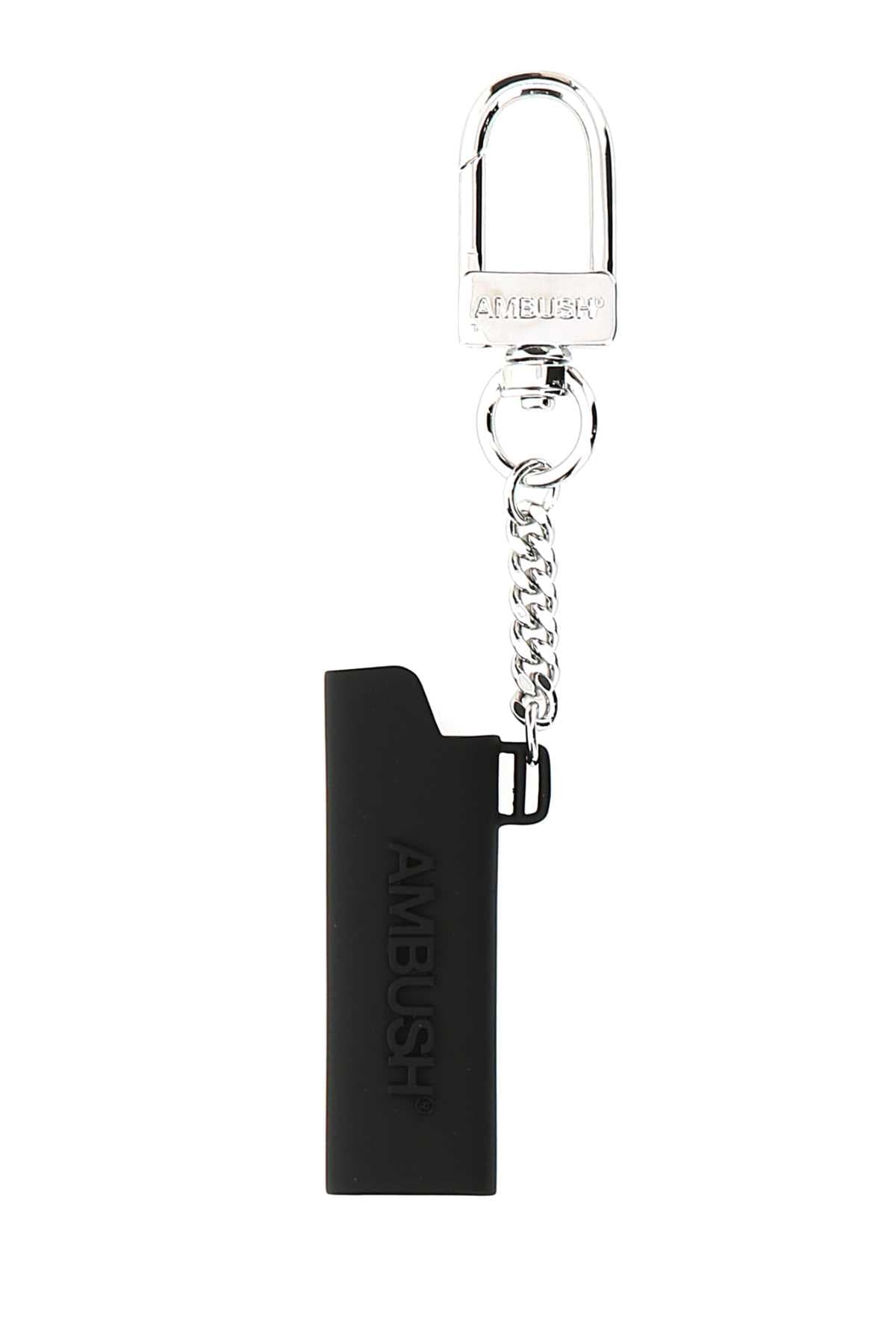Black metal lighter holder