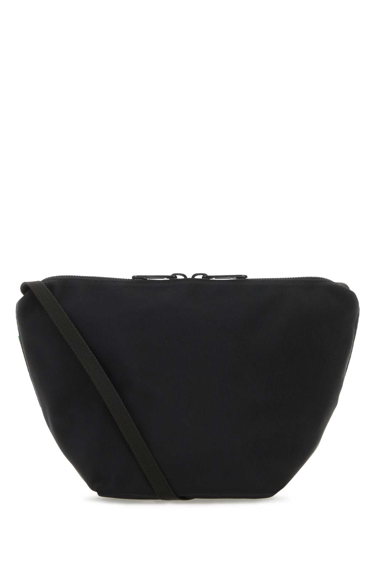 Black canvas crossbody bag