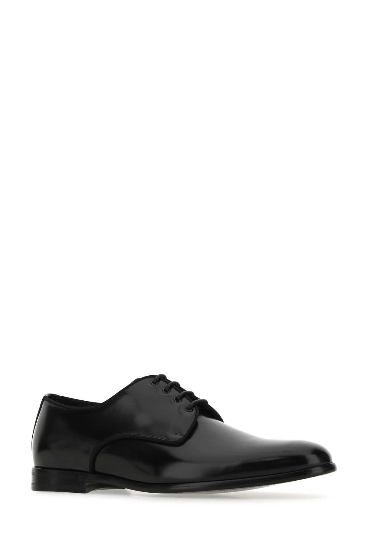 Black leather lace-up shoes - мініатюра 2