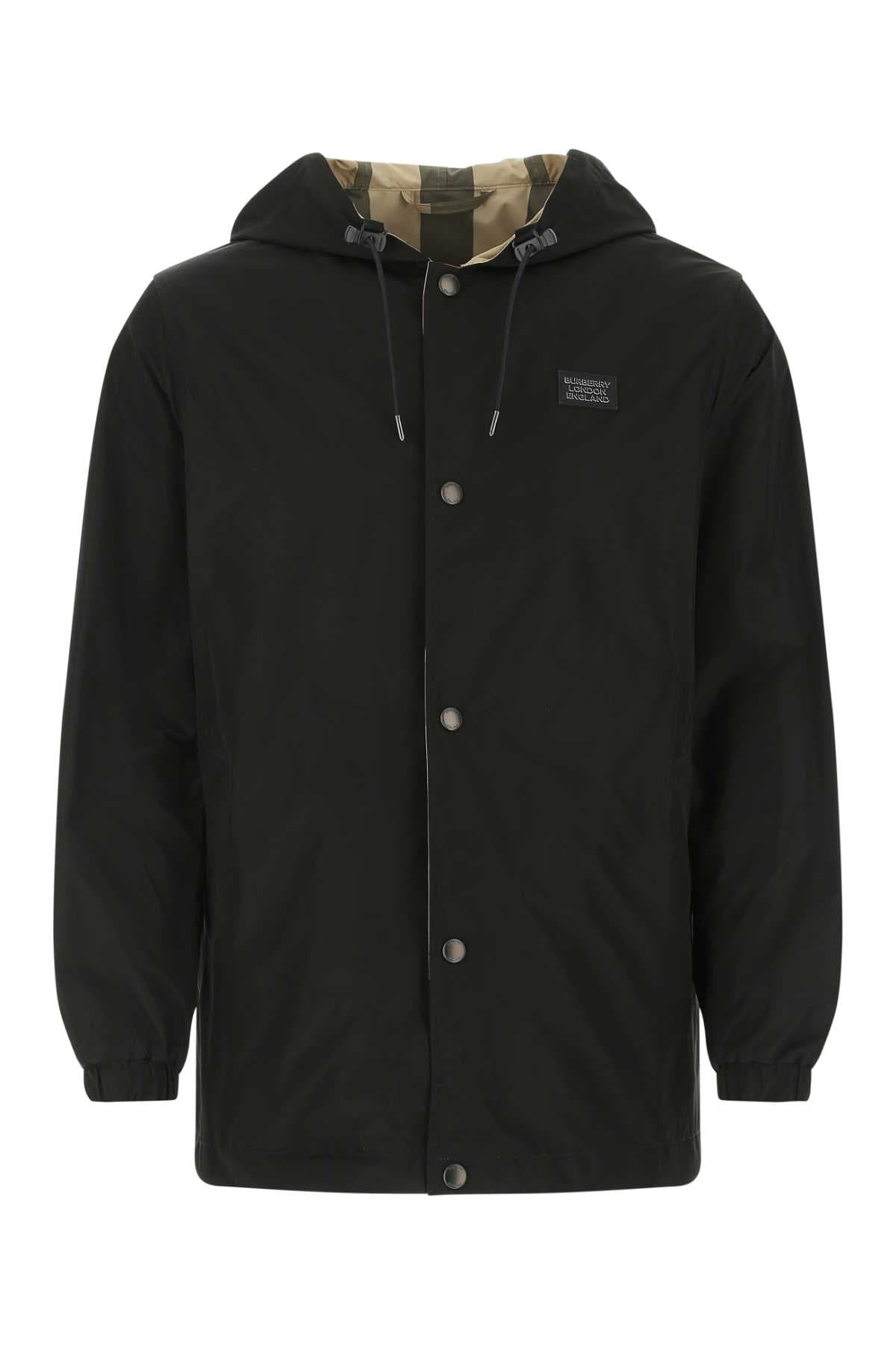Black polyester reversibile k-way