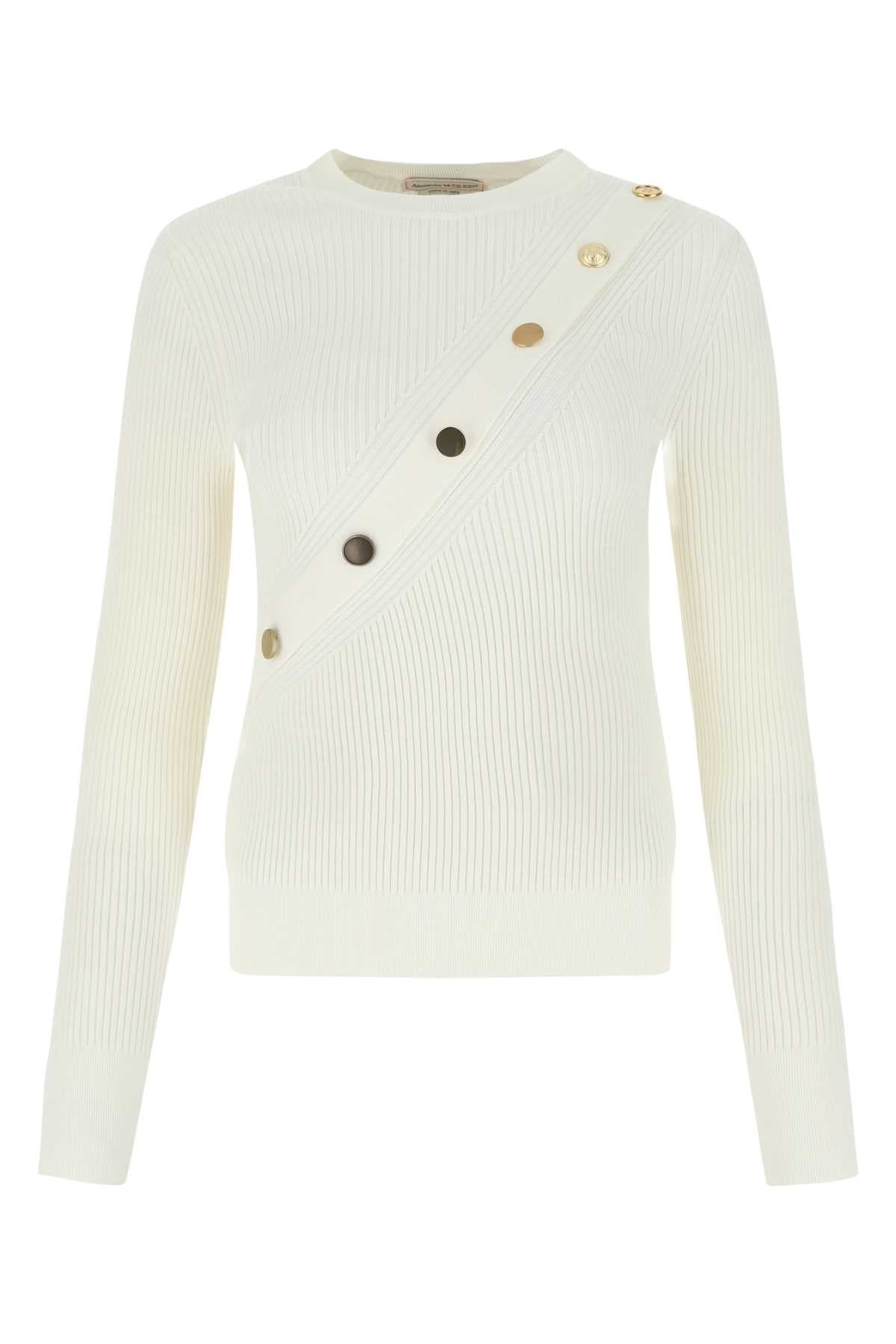 Ivory stretch viscose sweater
